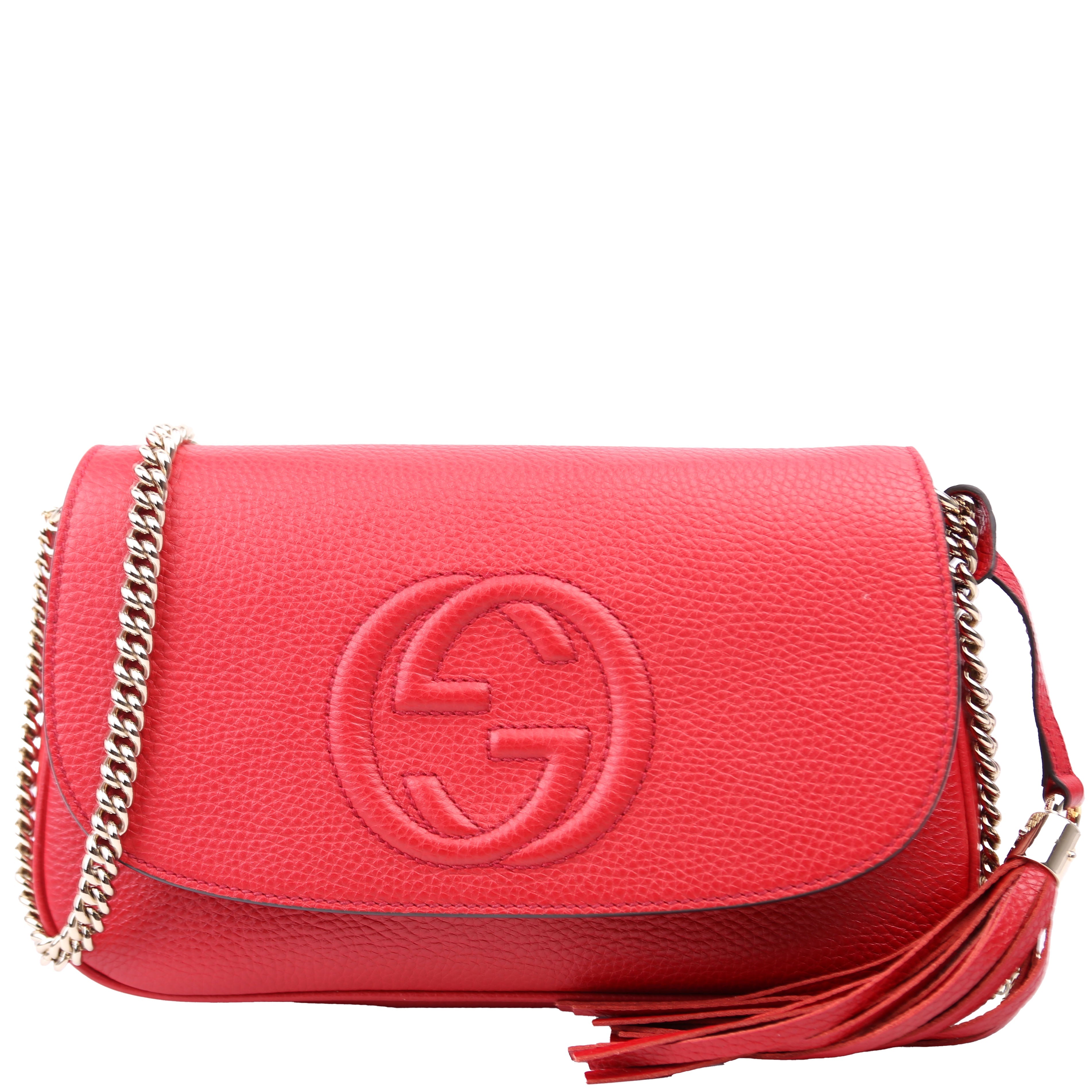 336752 Soho Chain Crossbody Medium Red