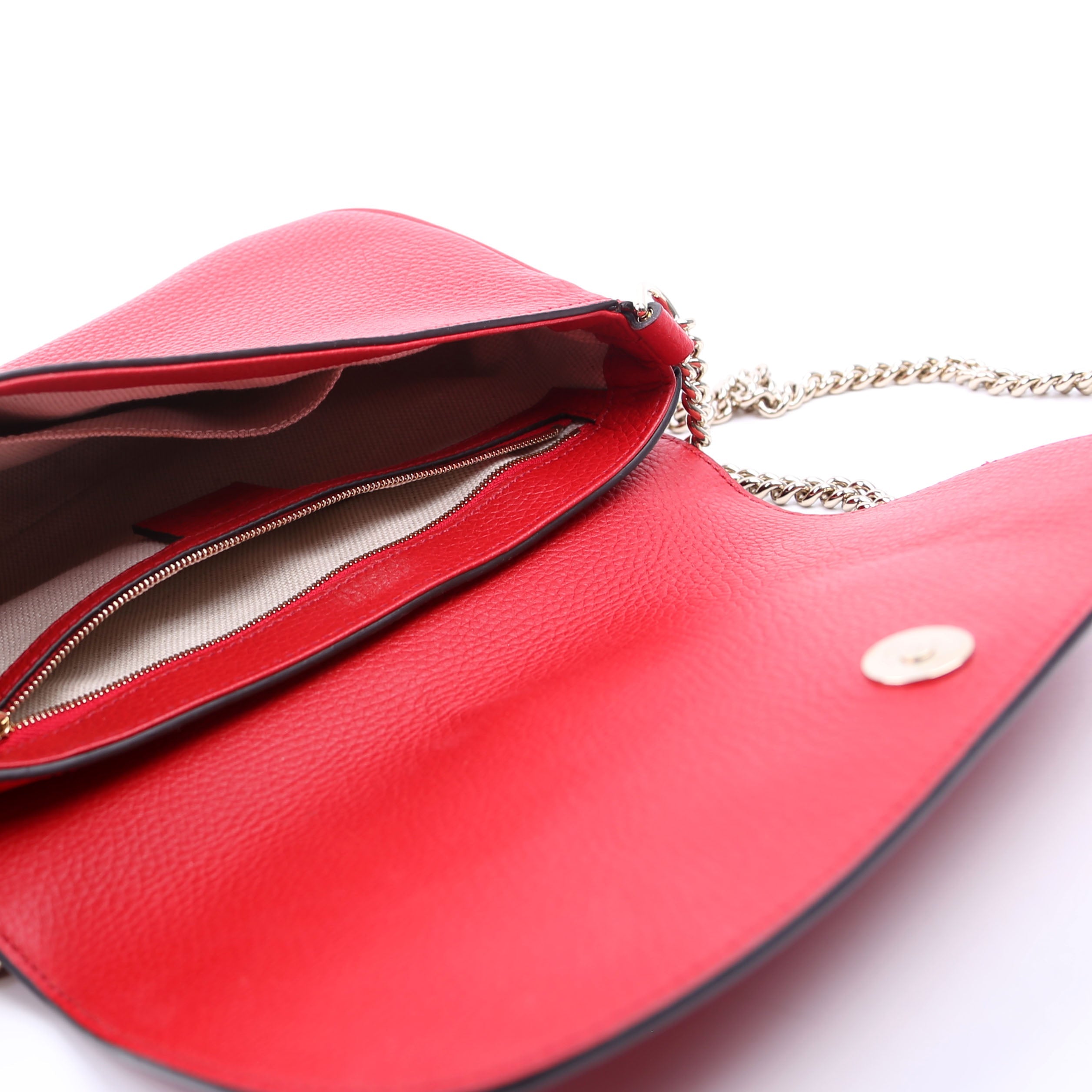 336752 Soho Chain Crossbody Medium Red