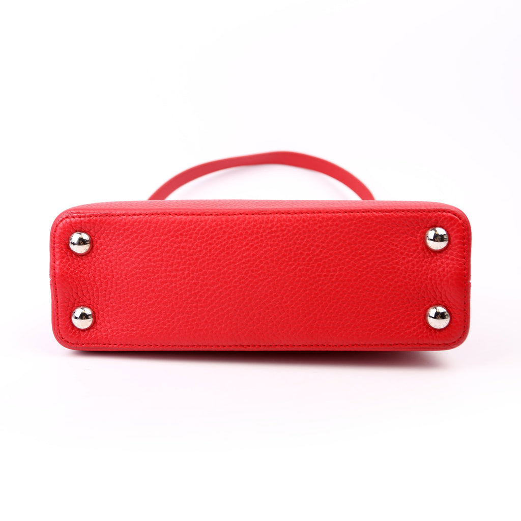 Capucines BB Taurillon Python Red