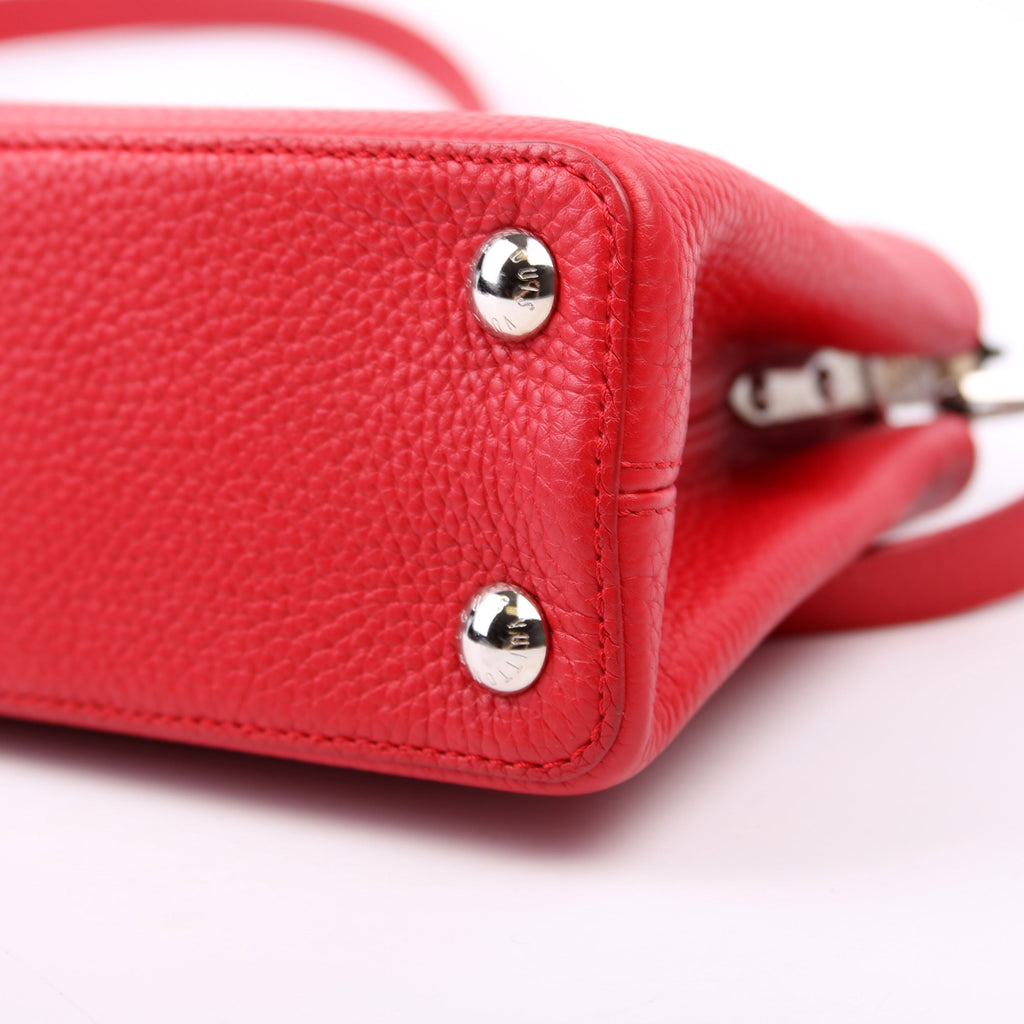 Capucines BB Taurillon Python Red