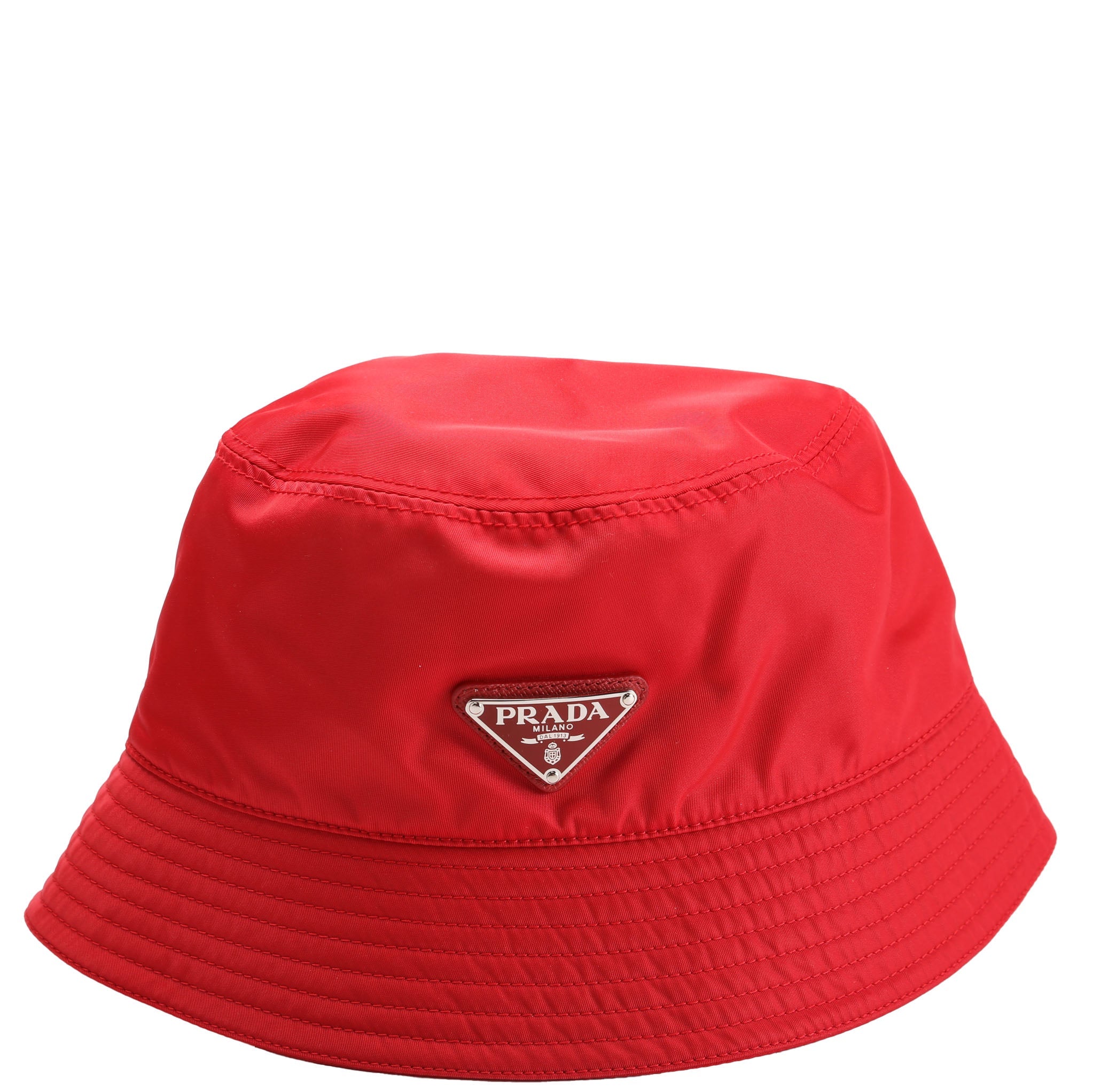 1HC137 Re-Nylon Triangle Logo Bucket Size Medium Red