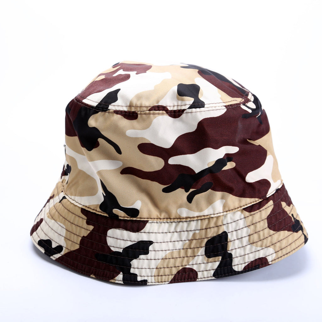 Prada 1HC137 Re-Nylon Triangle Logo Bucket Size Kid's Large Camouflage
