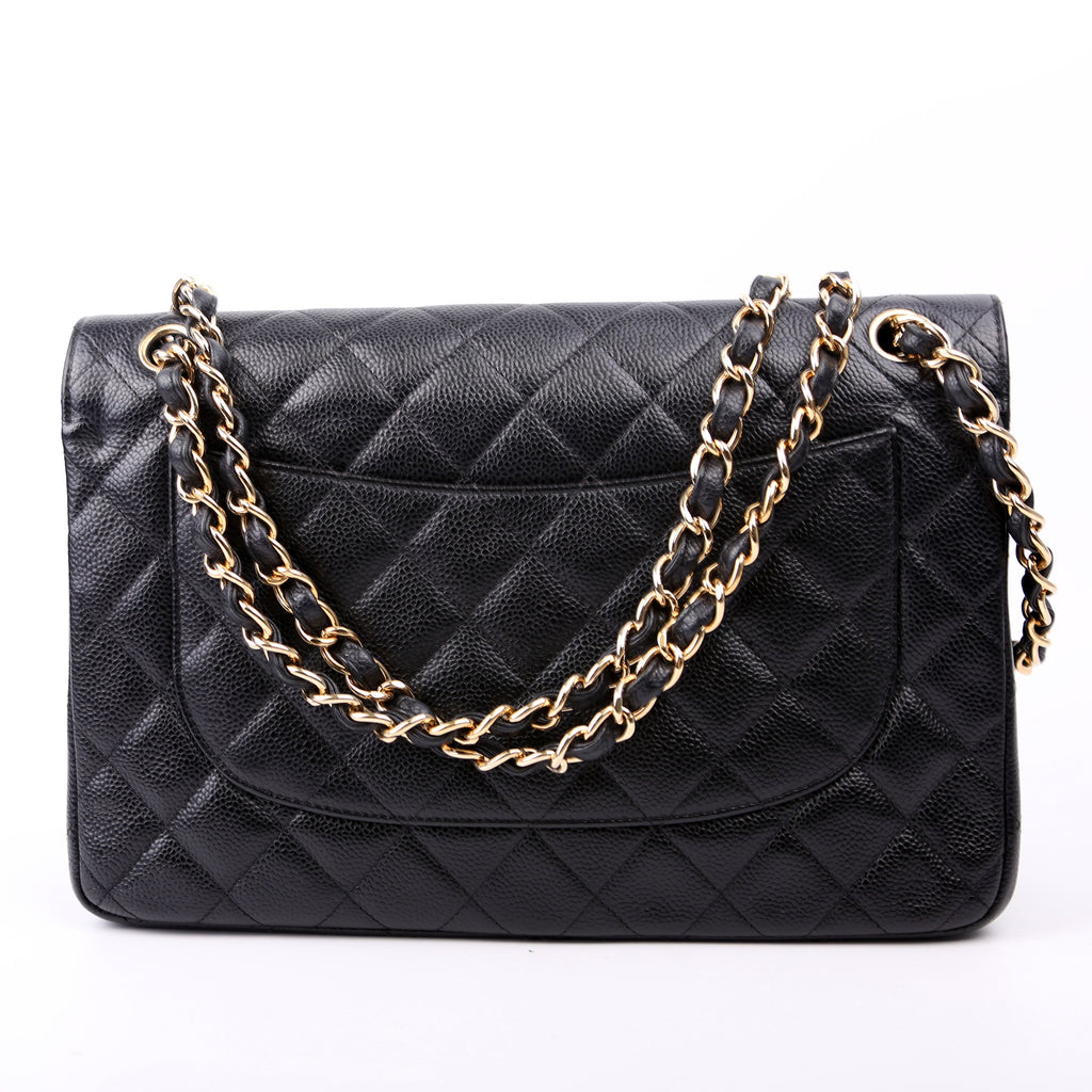 Classic Flap Jumbo Caviar 16M Black