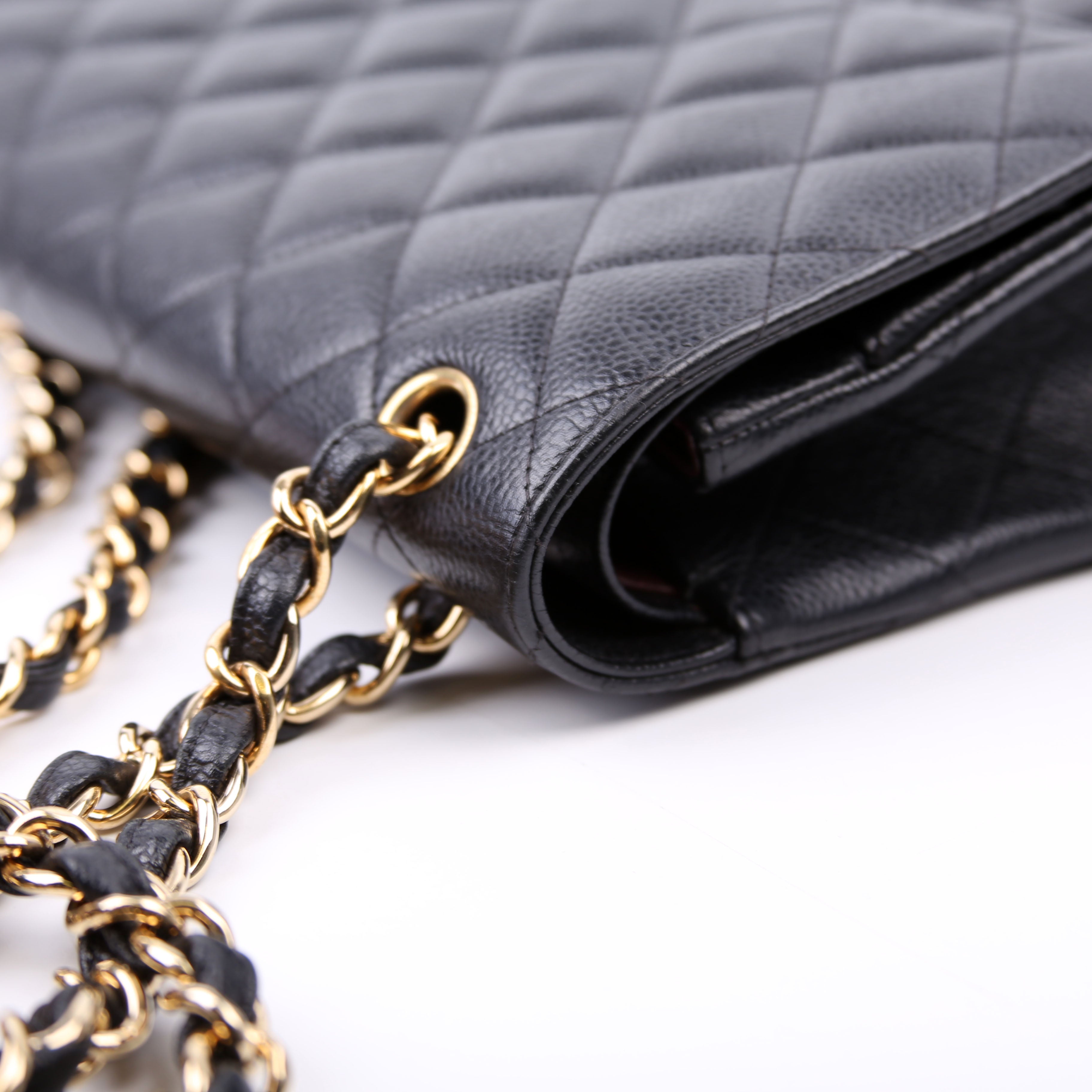 Classic Flap Jumbo Caviar 16M Black