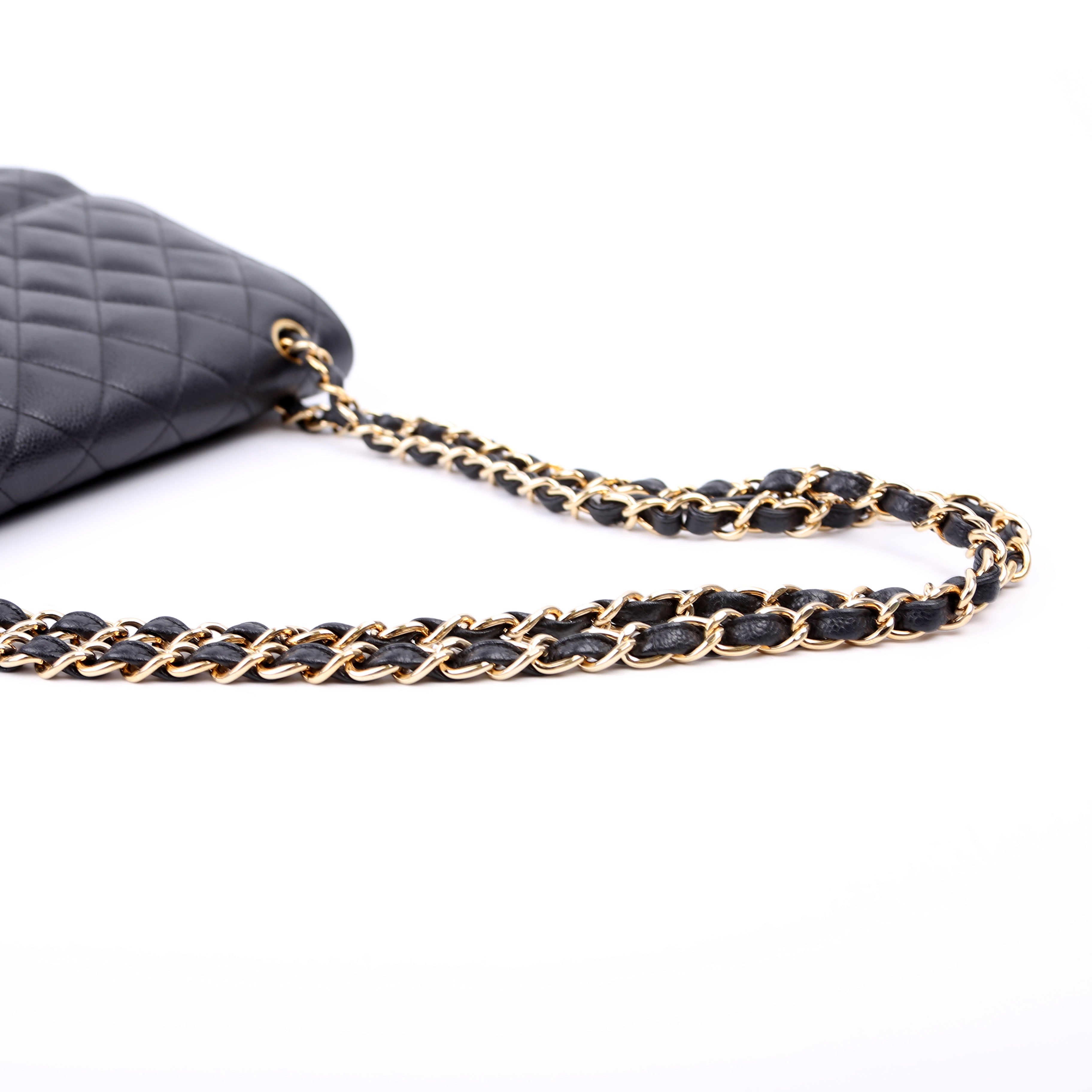 Classic Flap Jumbo Caviar 16M Black
