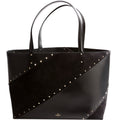 Rockstud Wispy Tote Suede/Leather Black
