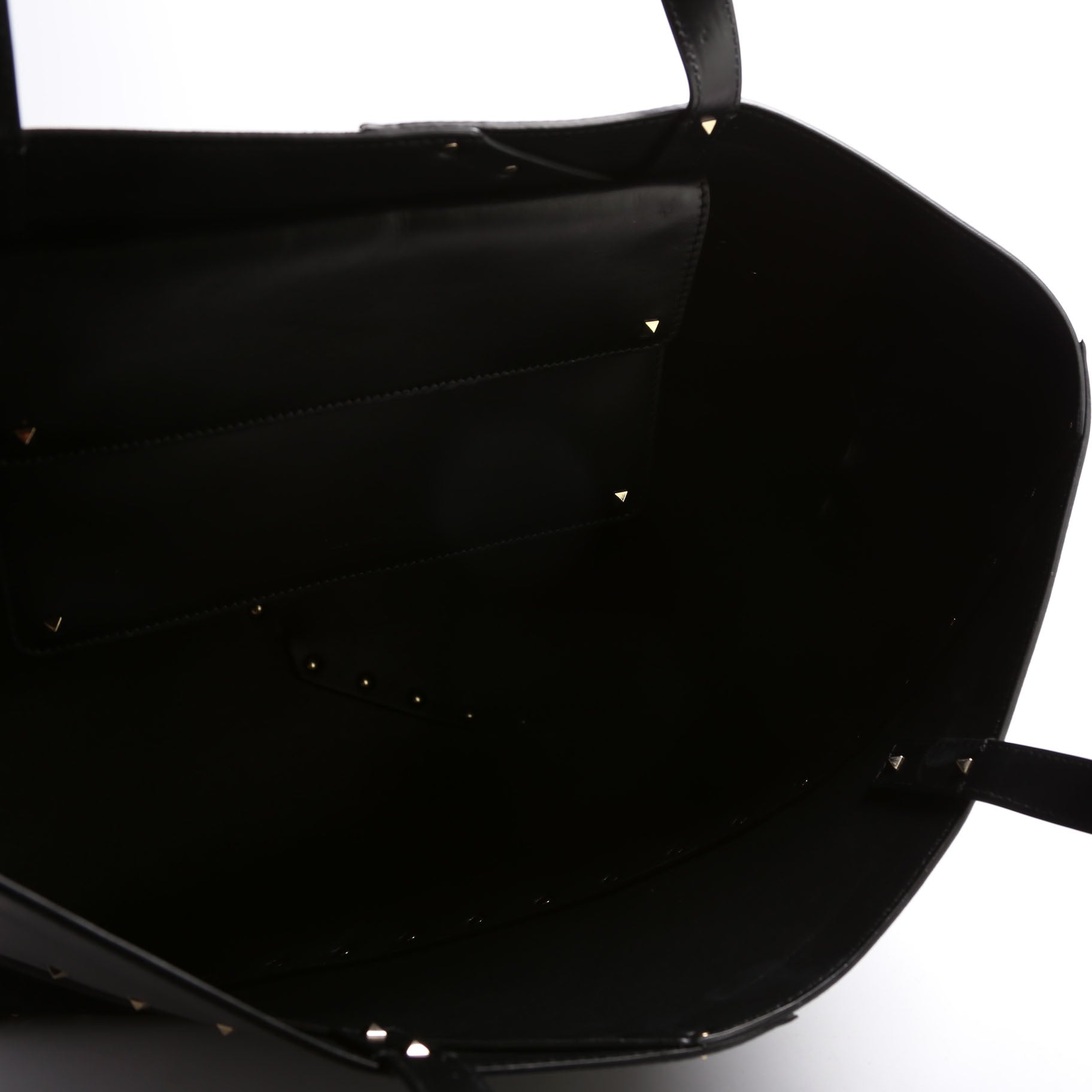 Rockstud Wispy Tote Suede/Leather Black
