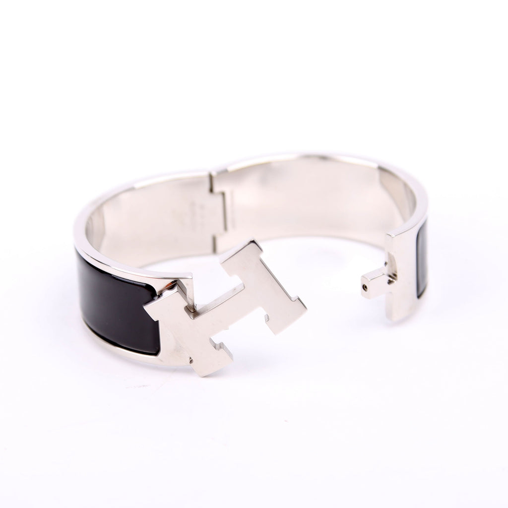 Clic Clac Wide PM Bracelet Silver/Black