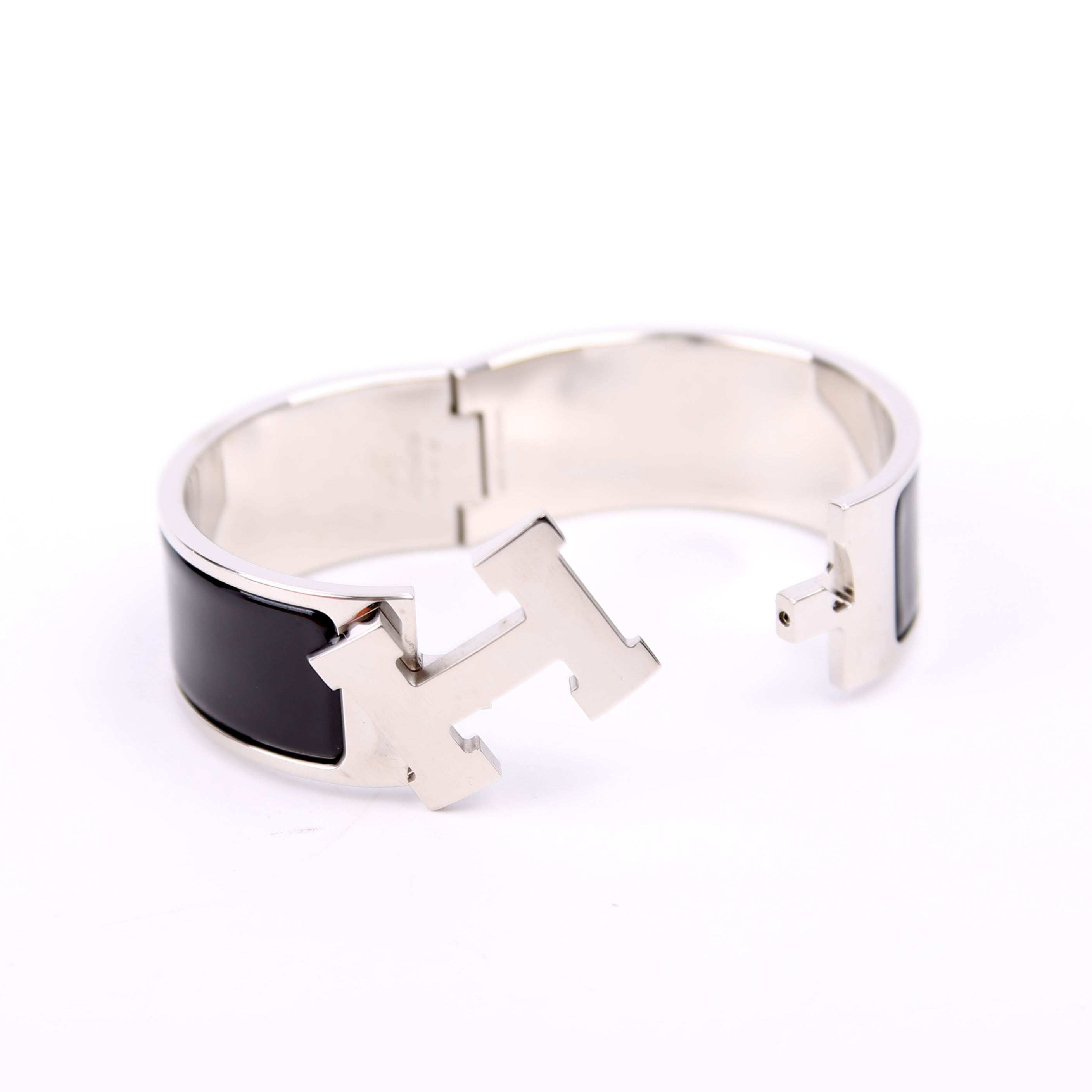Clic Clac Wide PM Bracelet Silver/Black