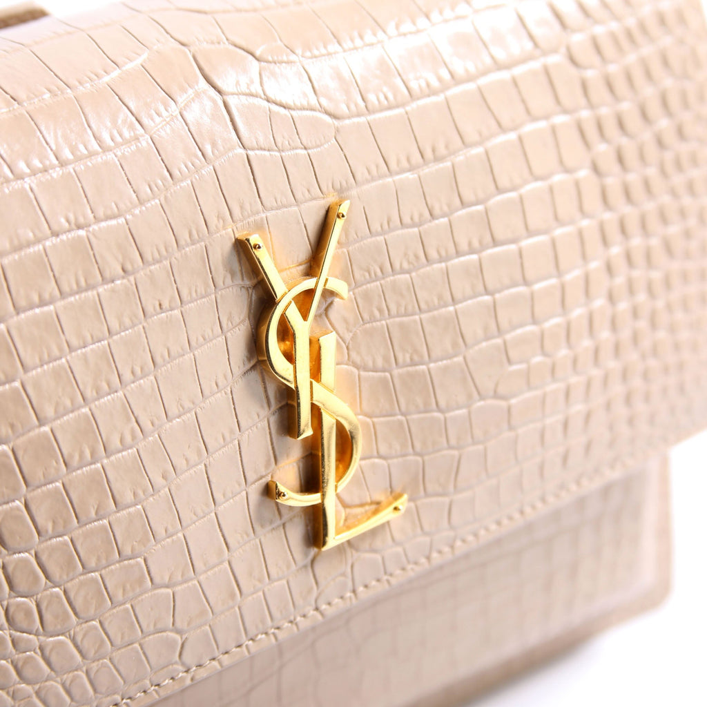 Sunset Medium Crocodile Embossed 442906 Nude