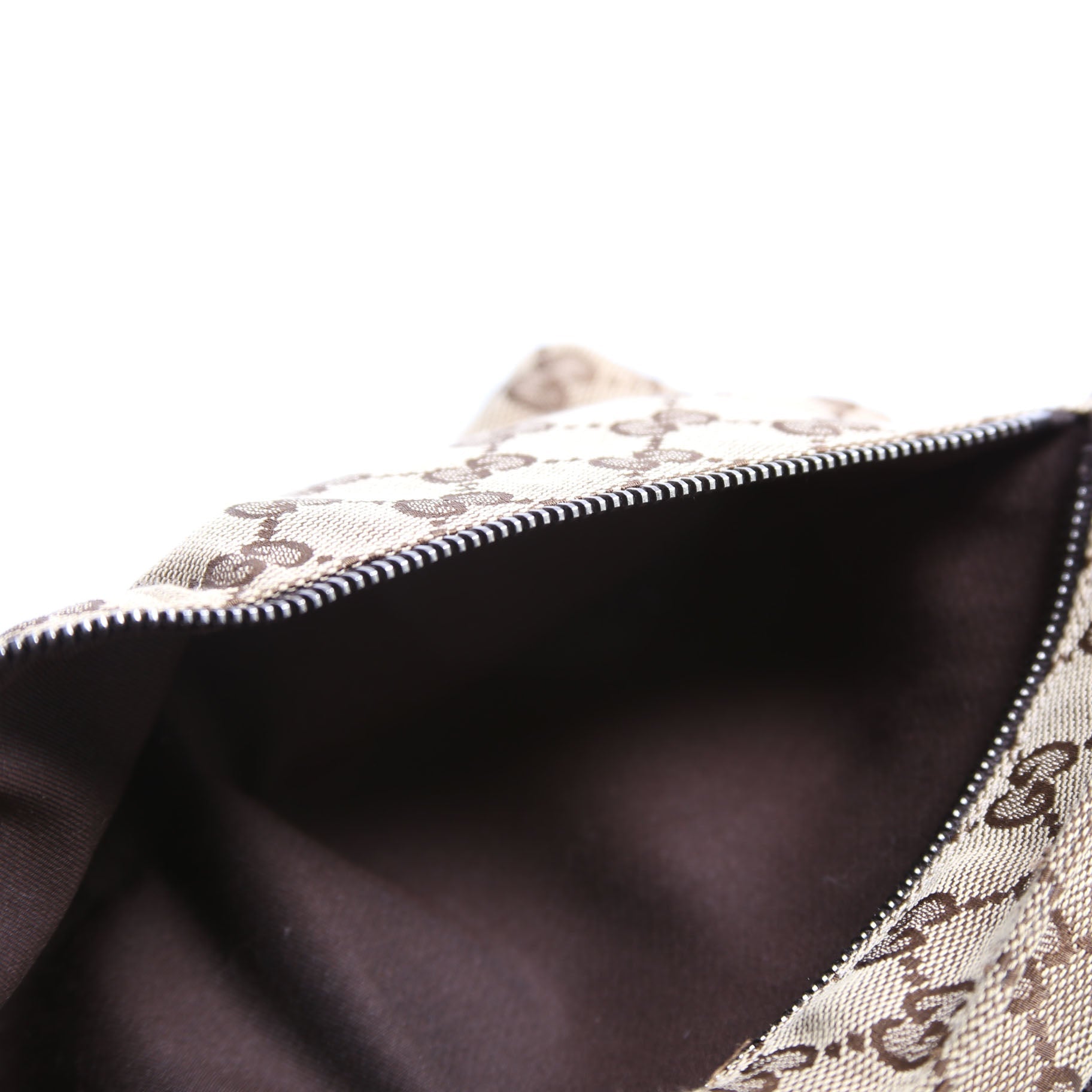 28566 GG Canvas Waist Bag Brown