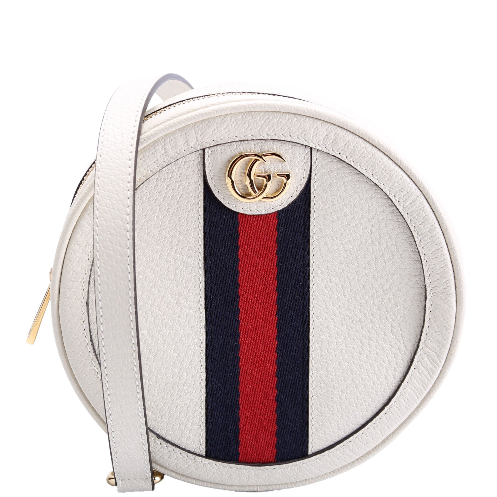 Gucci 598661 Ophidia Web Mini Round Backpack White