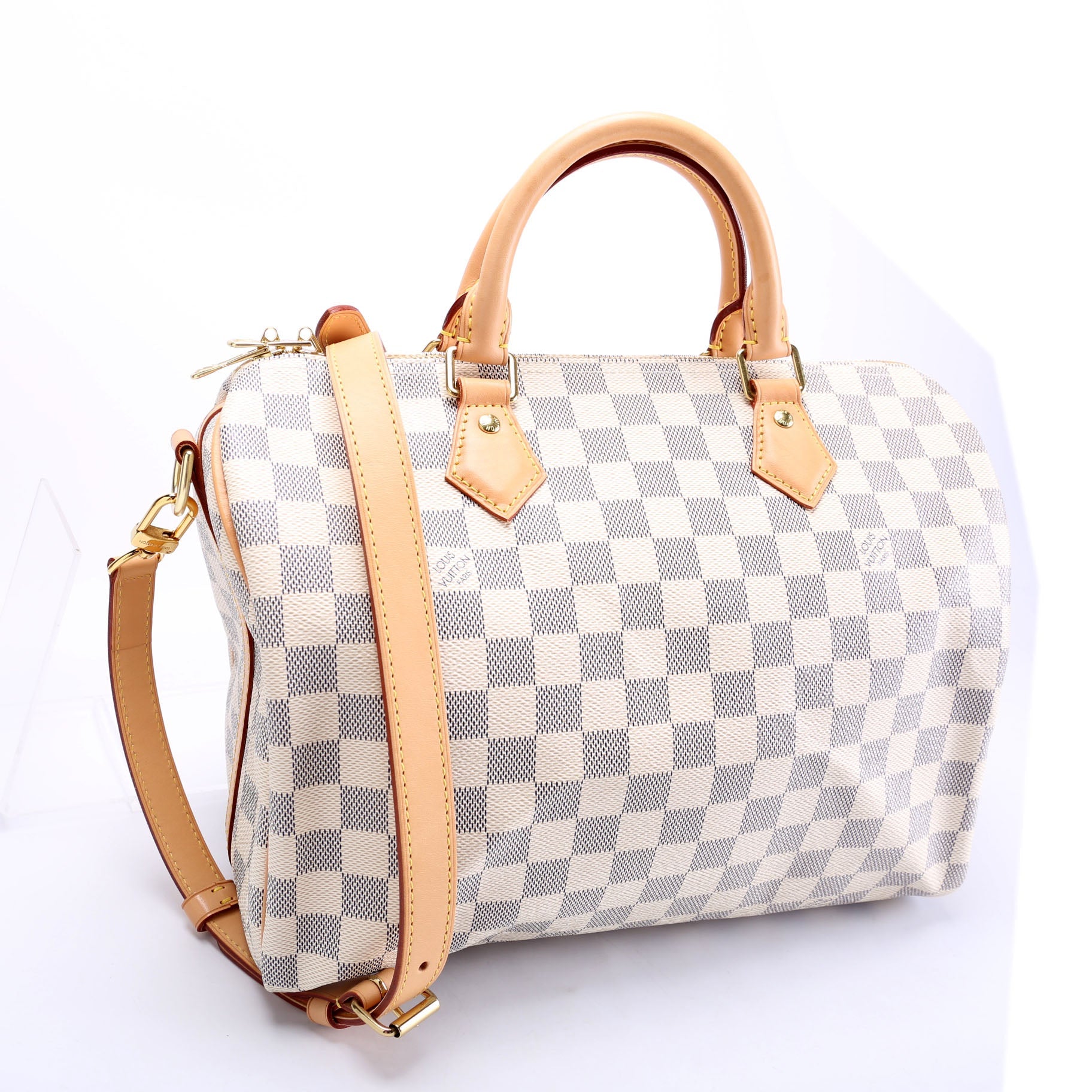 Speedy 30 Bandouliere Damier Azur
