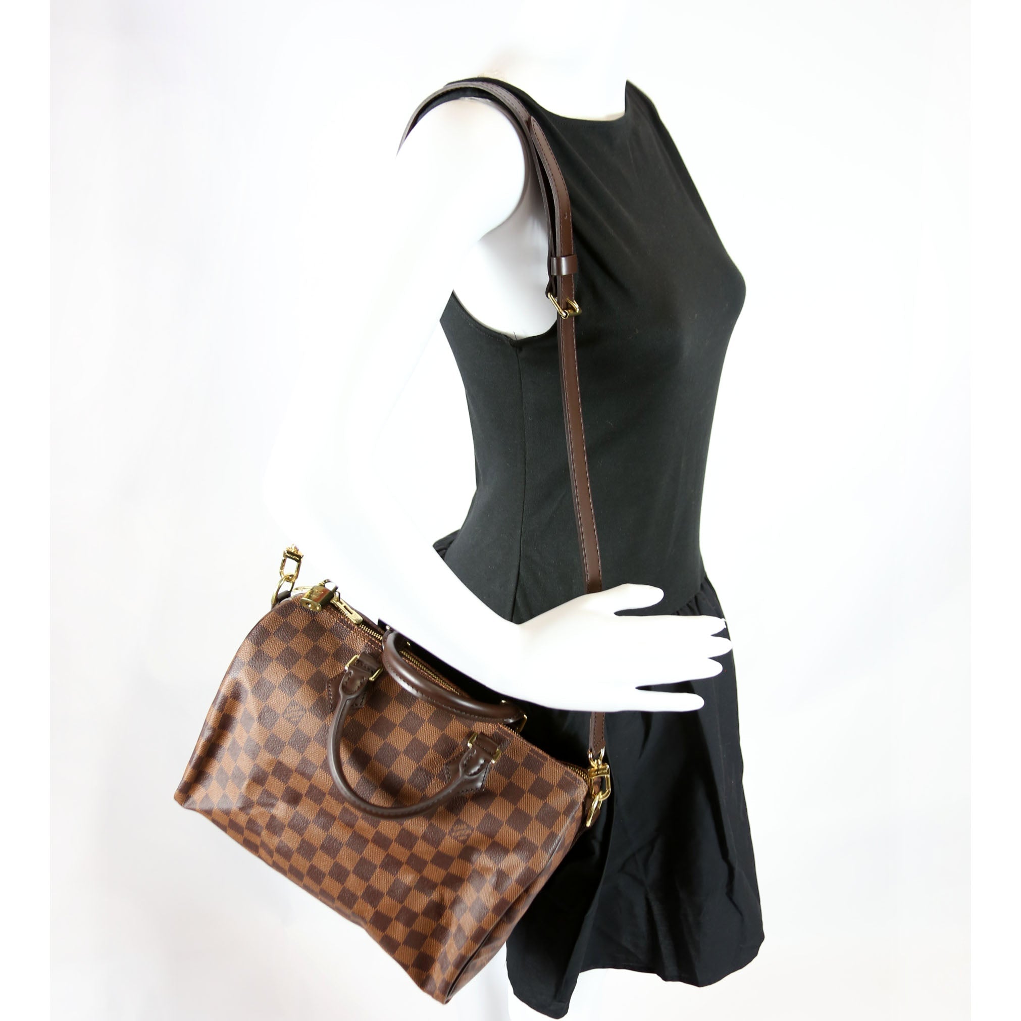Speedy 30 Bandouliere Damier Ebene