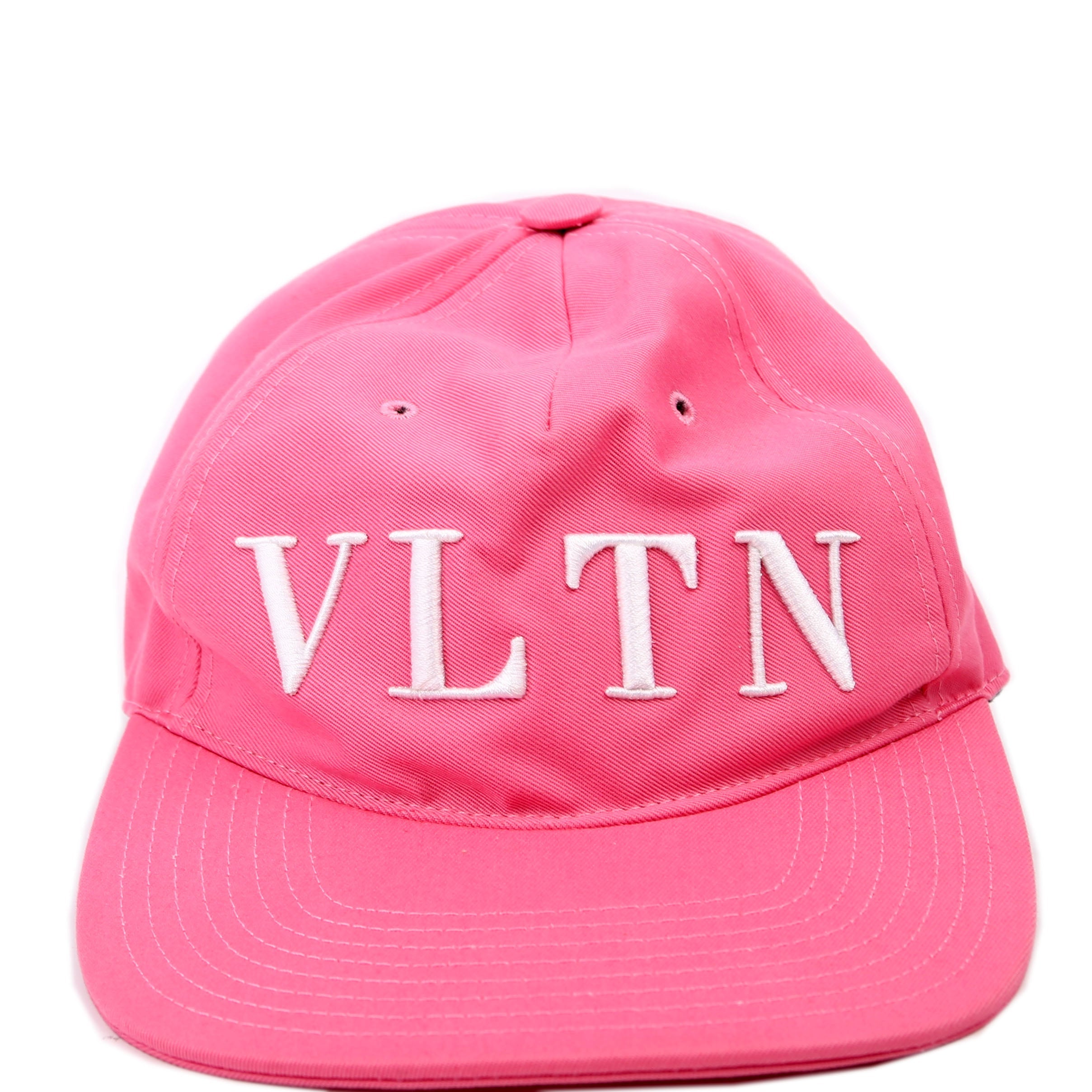 VLTN Logo Baseball Cap Hat Size M Pink/White