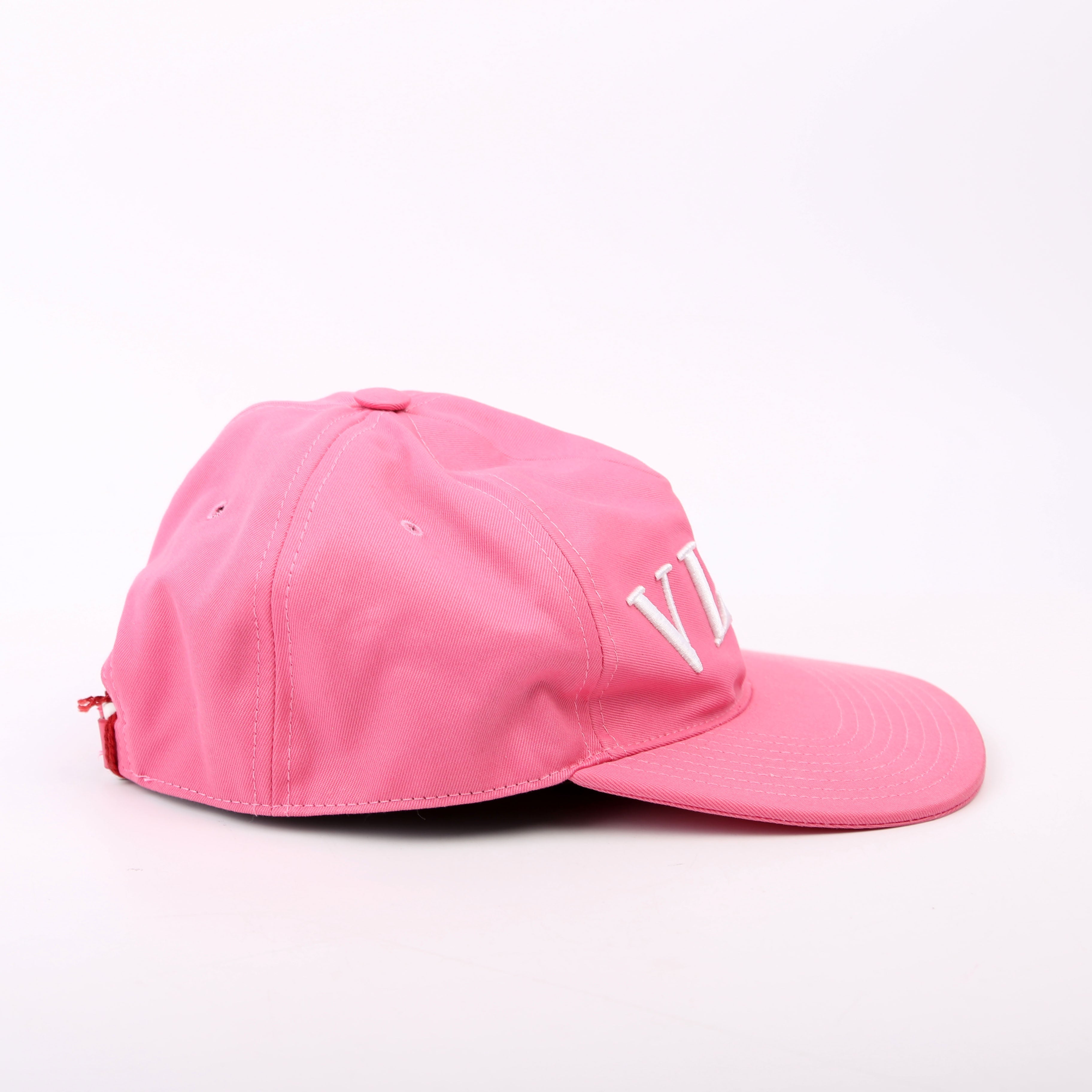 VLTN Logo Baseball Cap Hat Size M Pink/White