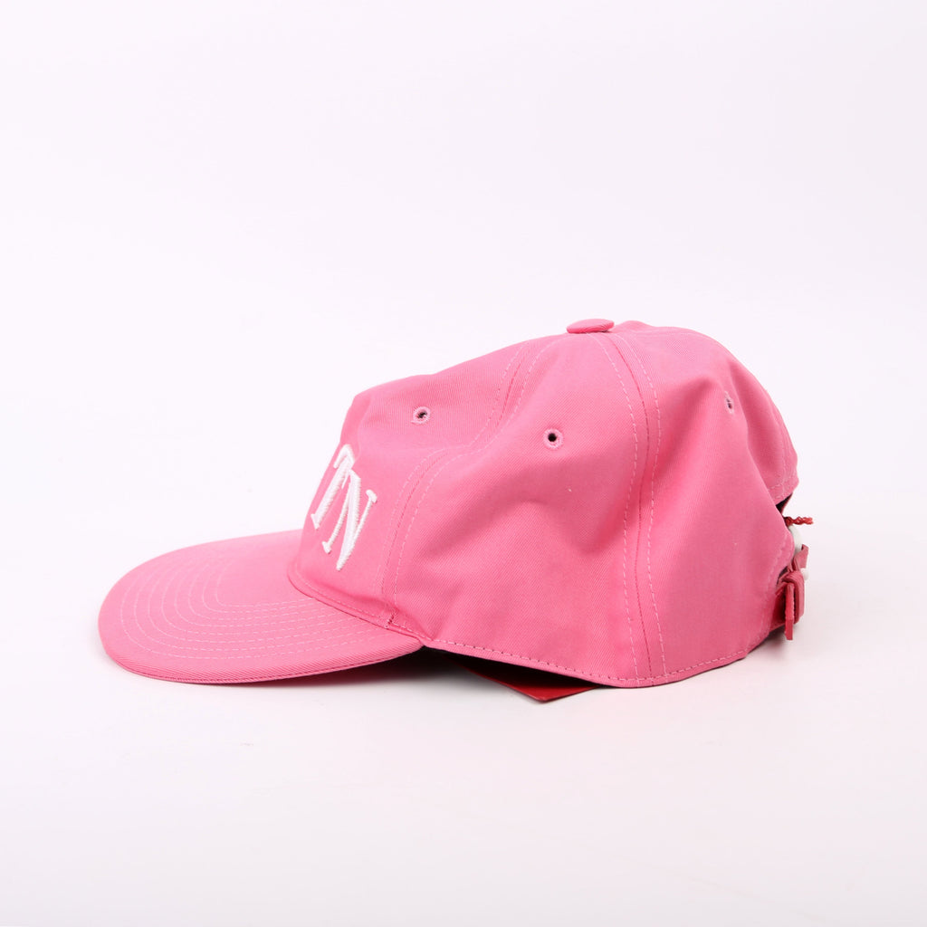 VLTN Logo Baseball Cap Hat Size M Pink/White