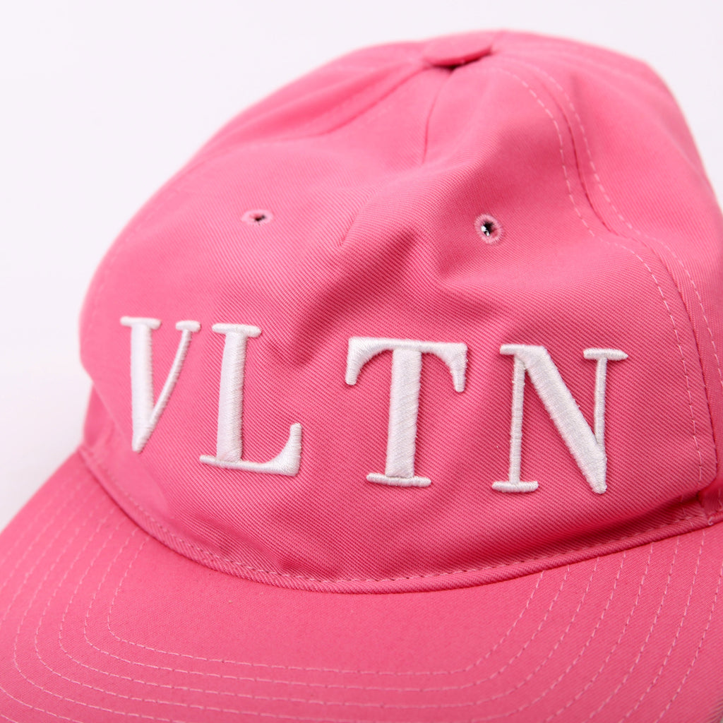 VLTN Logo Baseball Cap Hat Size M Pink/White