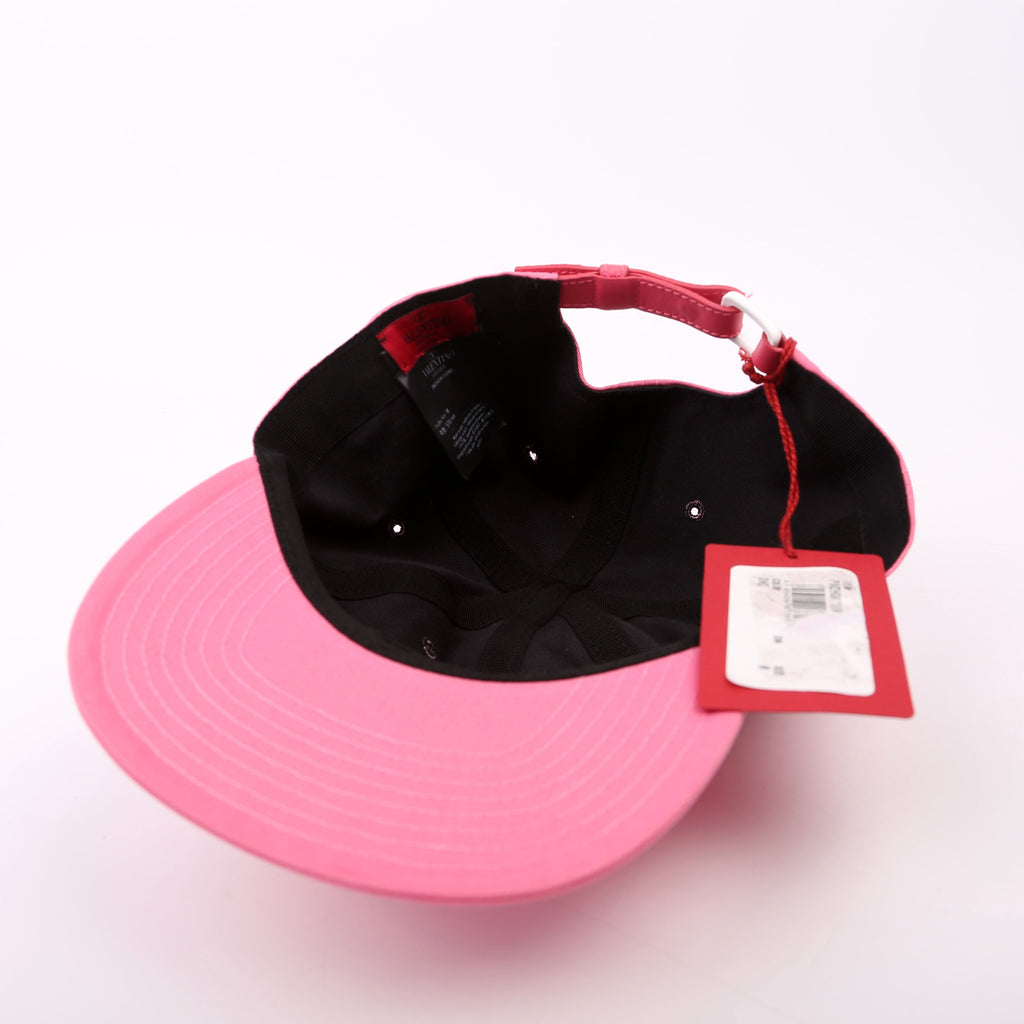 VLTN Logo Baseball Cap Hat Size M Pink/White