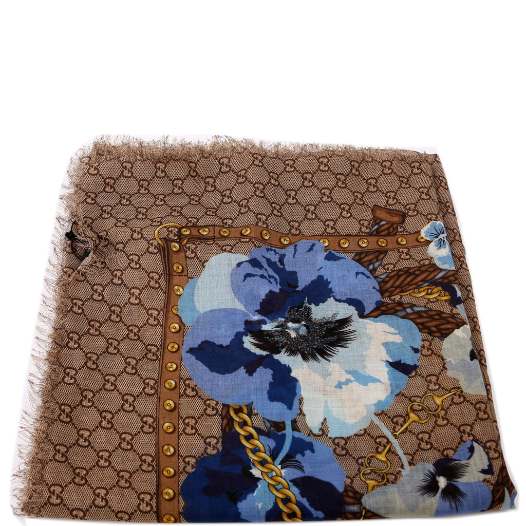 Panshie Flower Fringe Shawl Wool Scarf