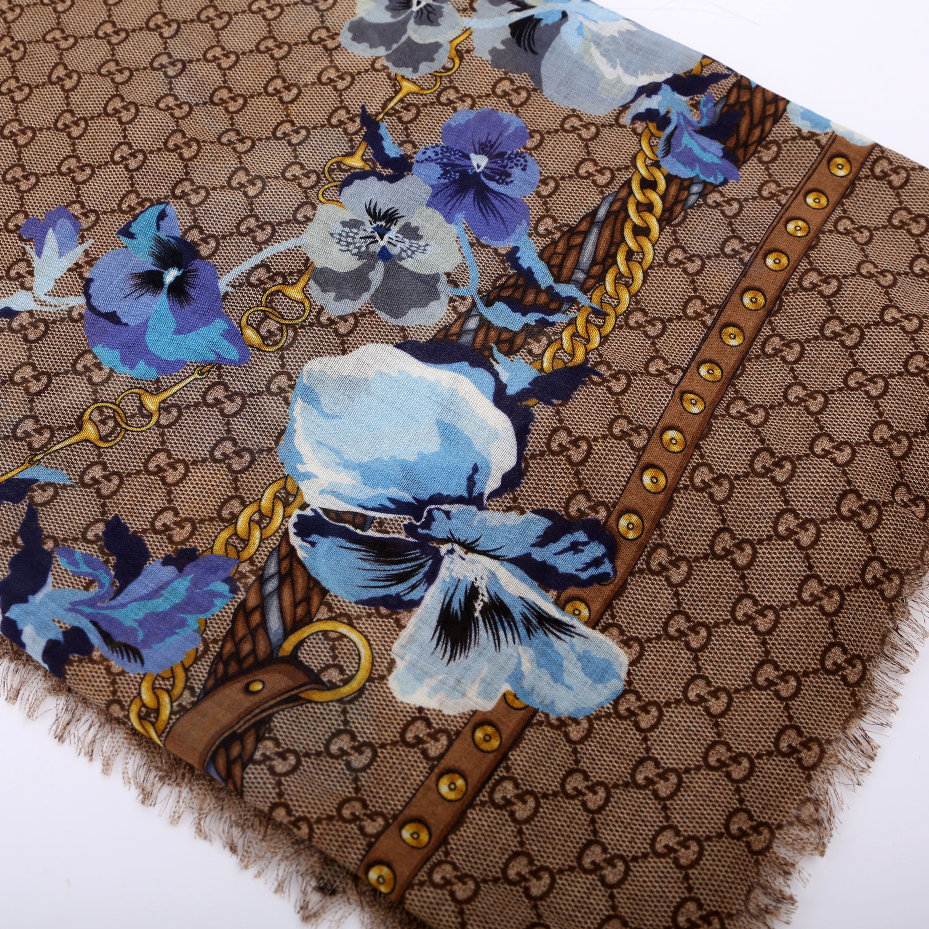 Panshie Flower Fringe Shawl Wool Scarf