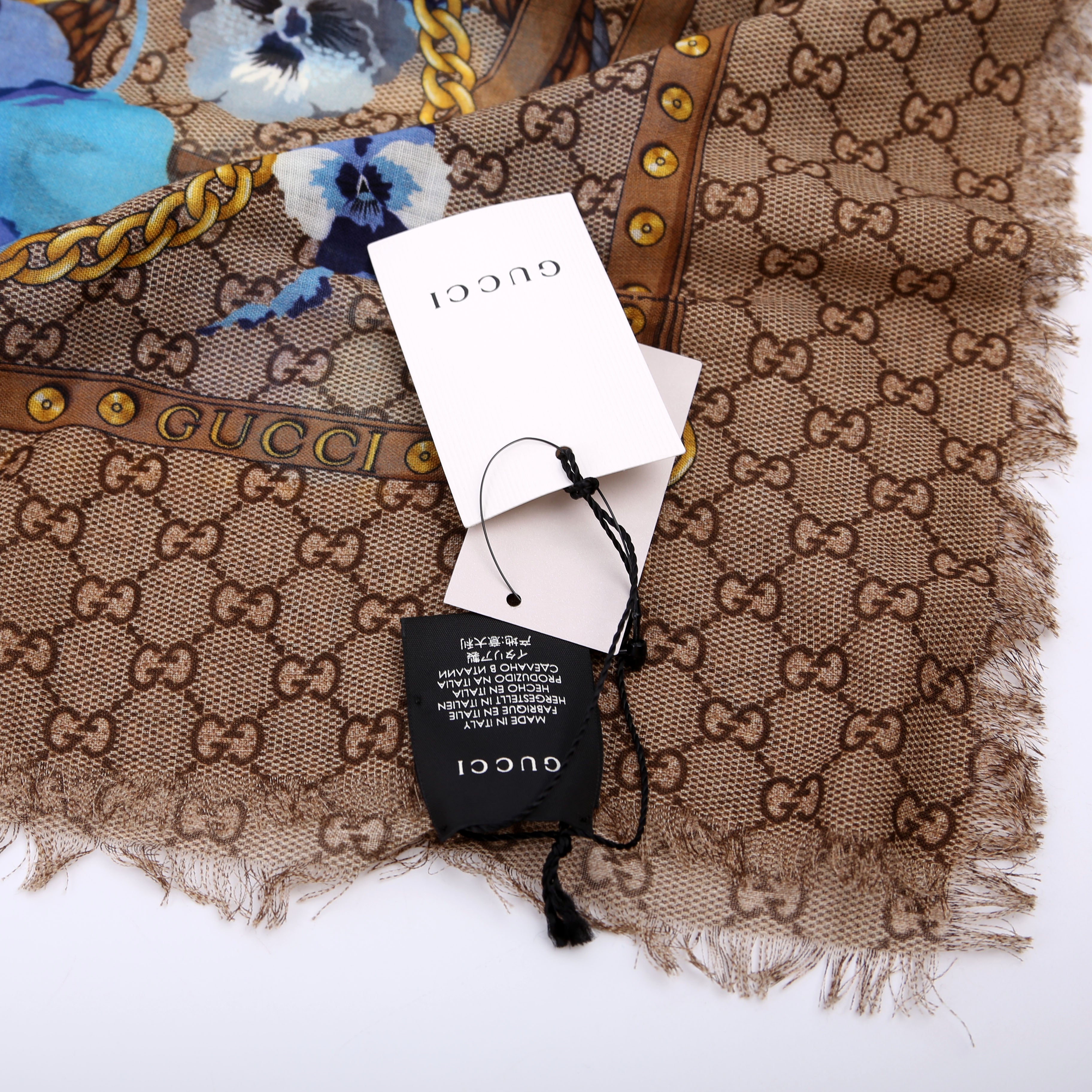 Panshie Flower Fringe Shawl Wool Scarf