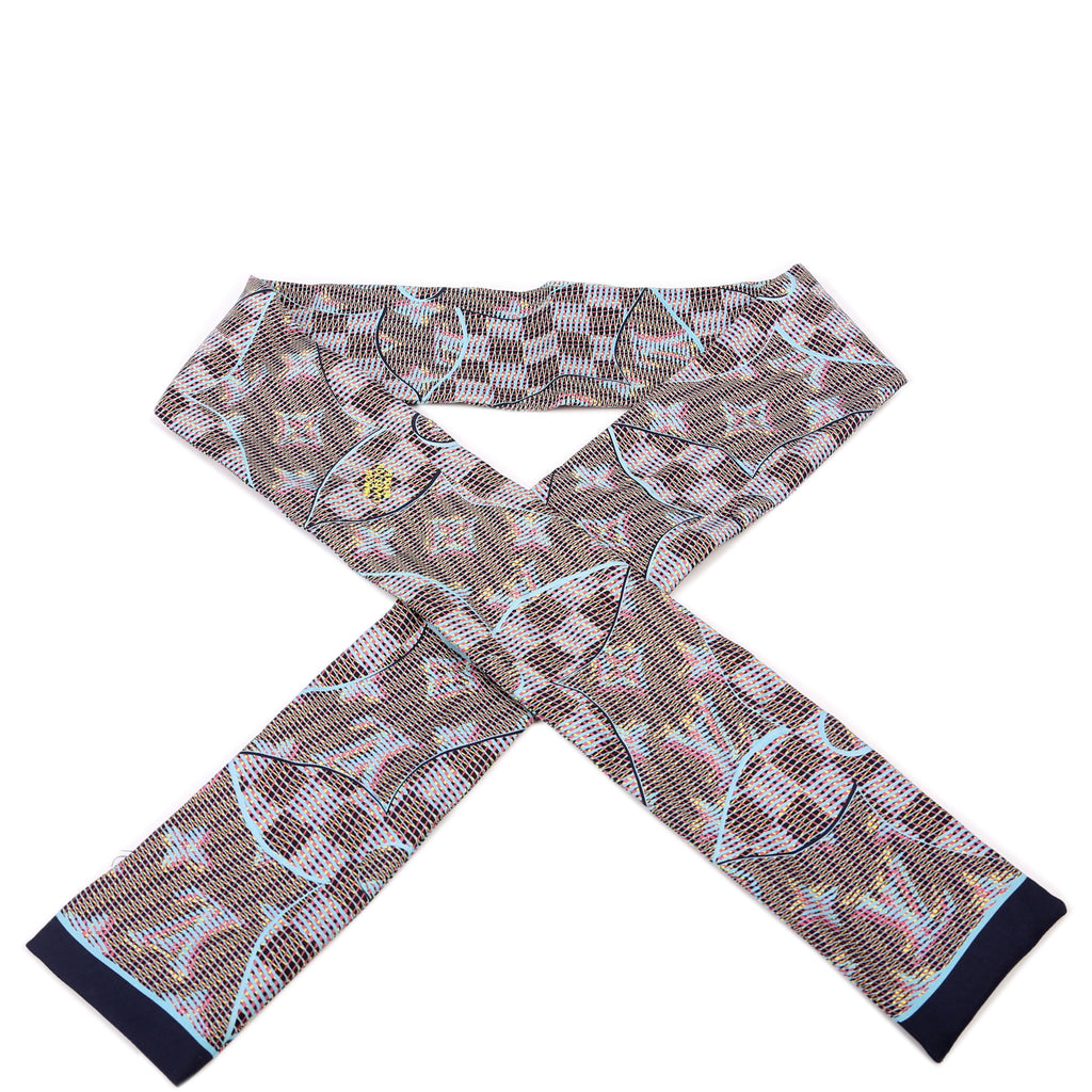 Pop Print Bandeau Scarf Navy/Multicolor