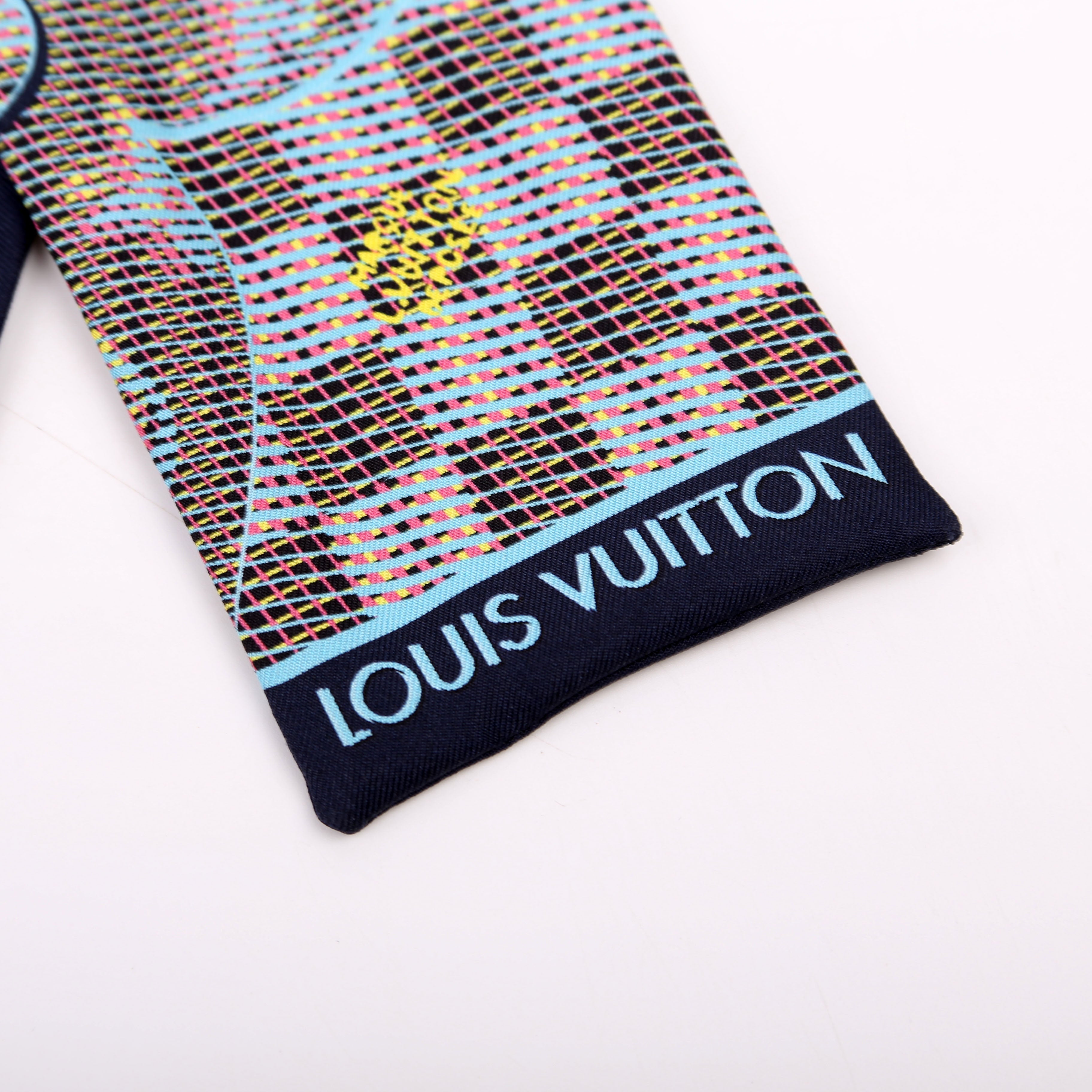Pop Print Bandeau Scarf Navy/Multicolor