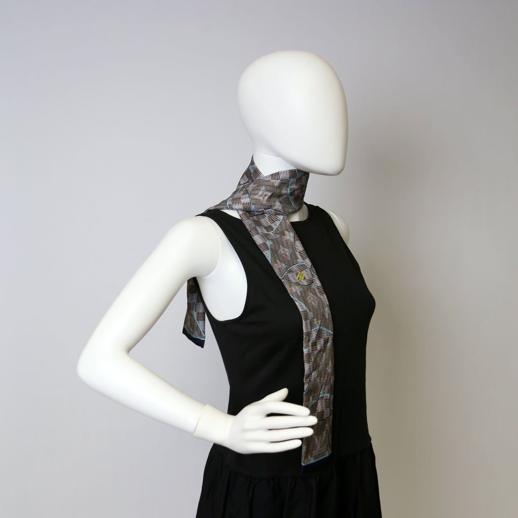 Pop Print Bandeau Scarf Navy/Multicolor
