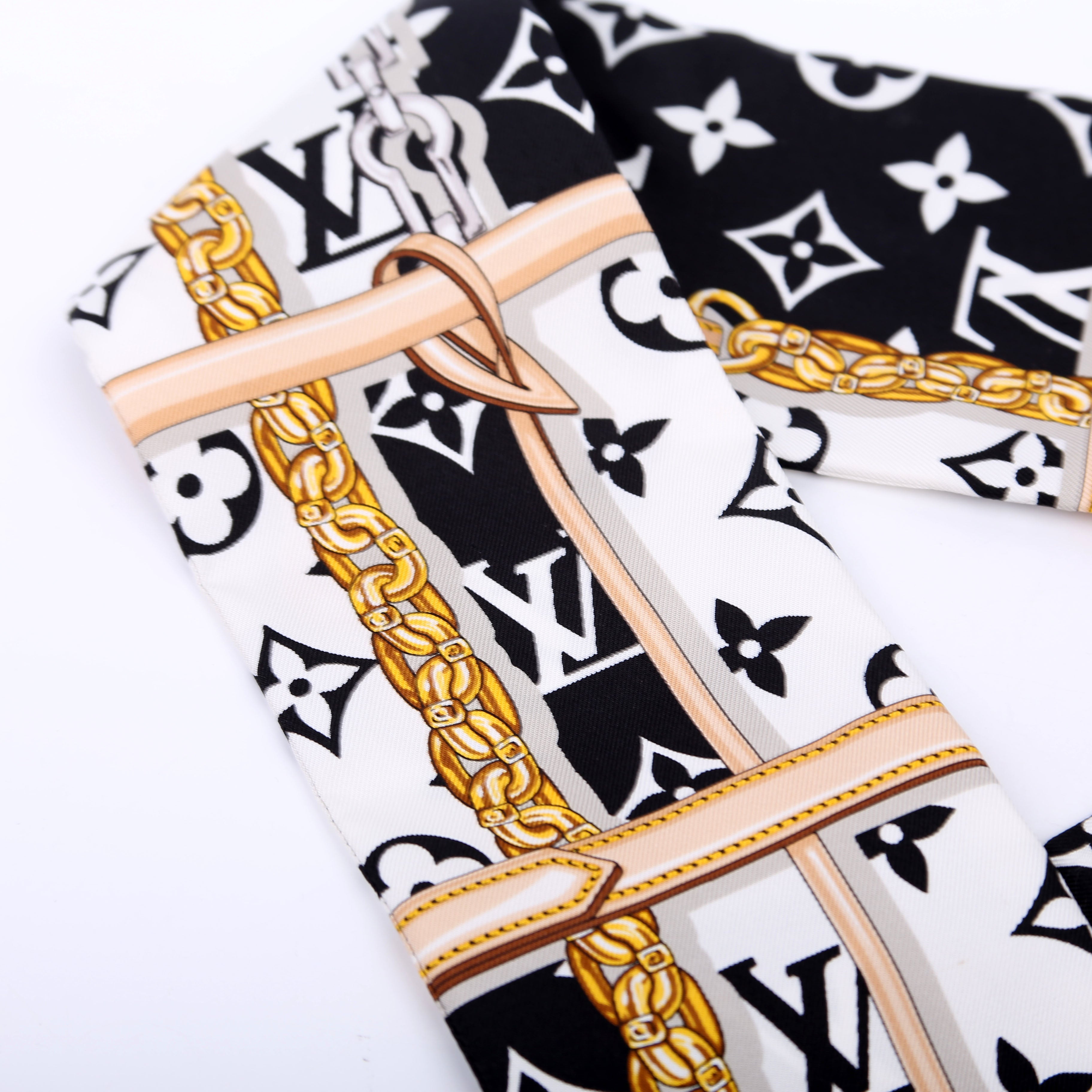 Tribute Bandeau Scarf Black/White