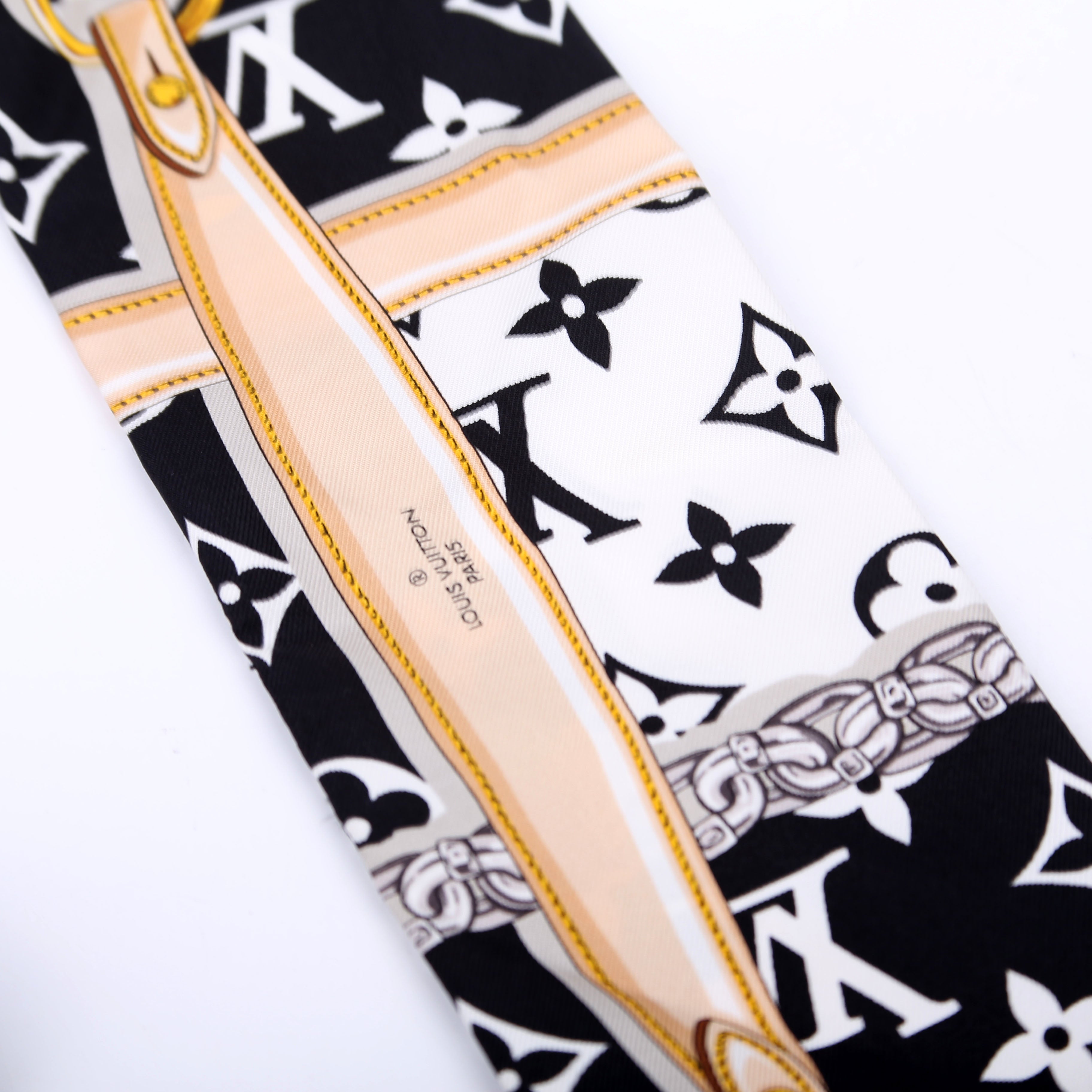 Tribute Bandeau Scarf Black/White