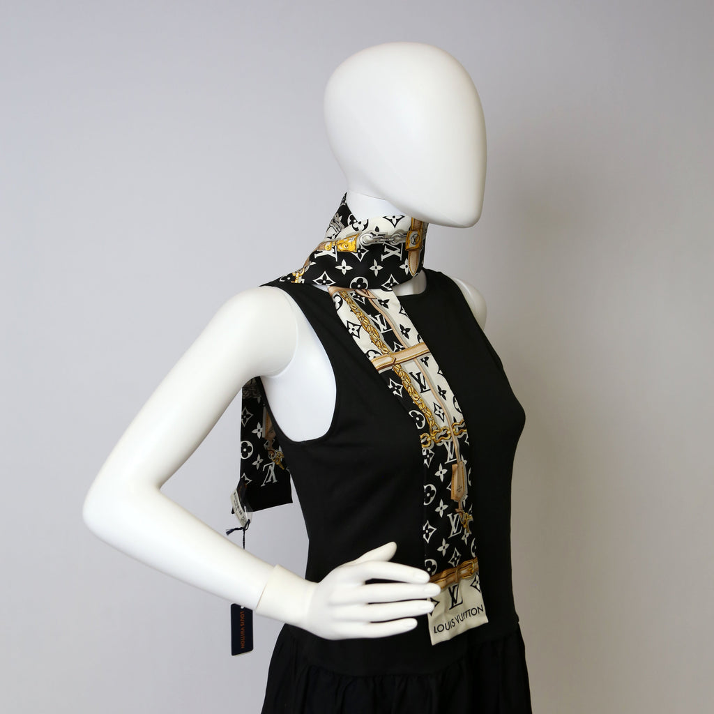 Tribute Bandeau Scarf Black/White