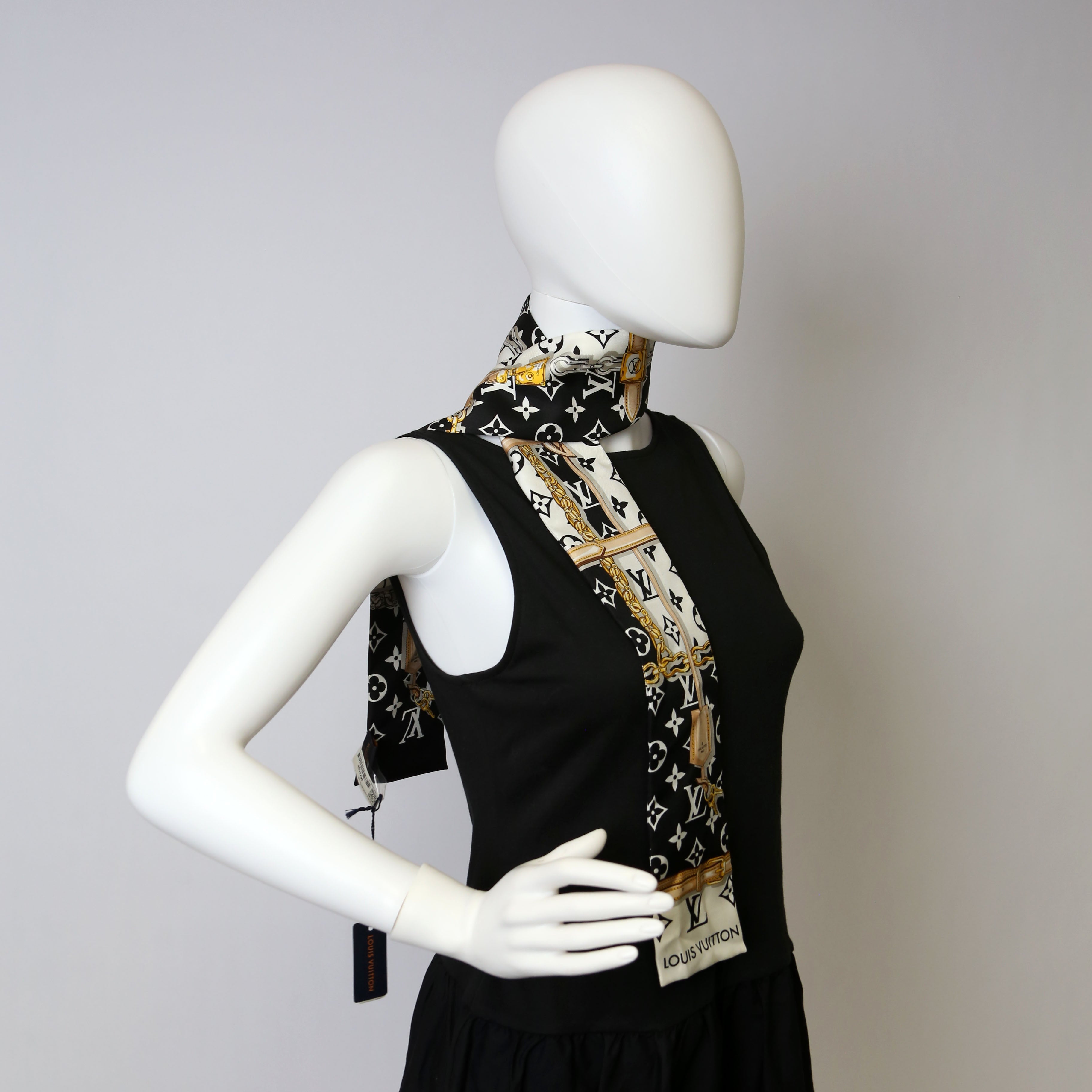 Tribute Bandeau Scarf Black/White