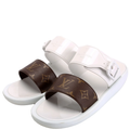 Sunbath Flat Mule Sandals Size 39 White