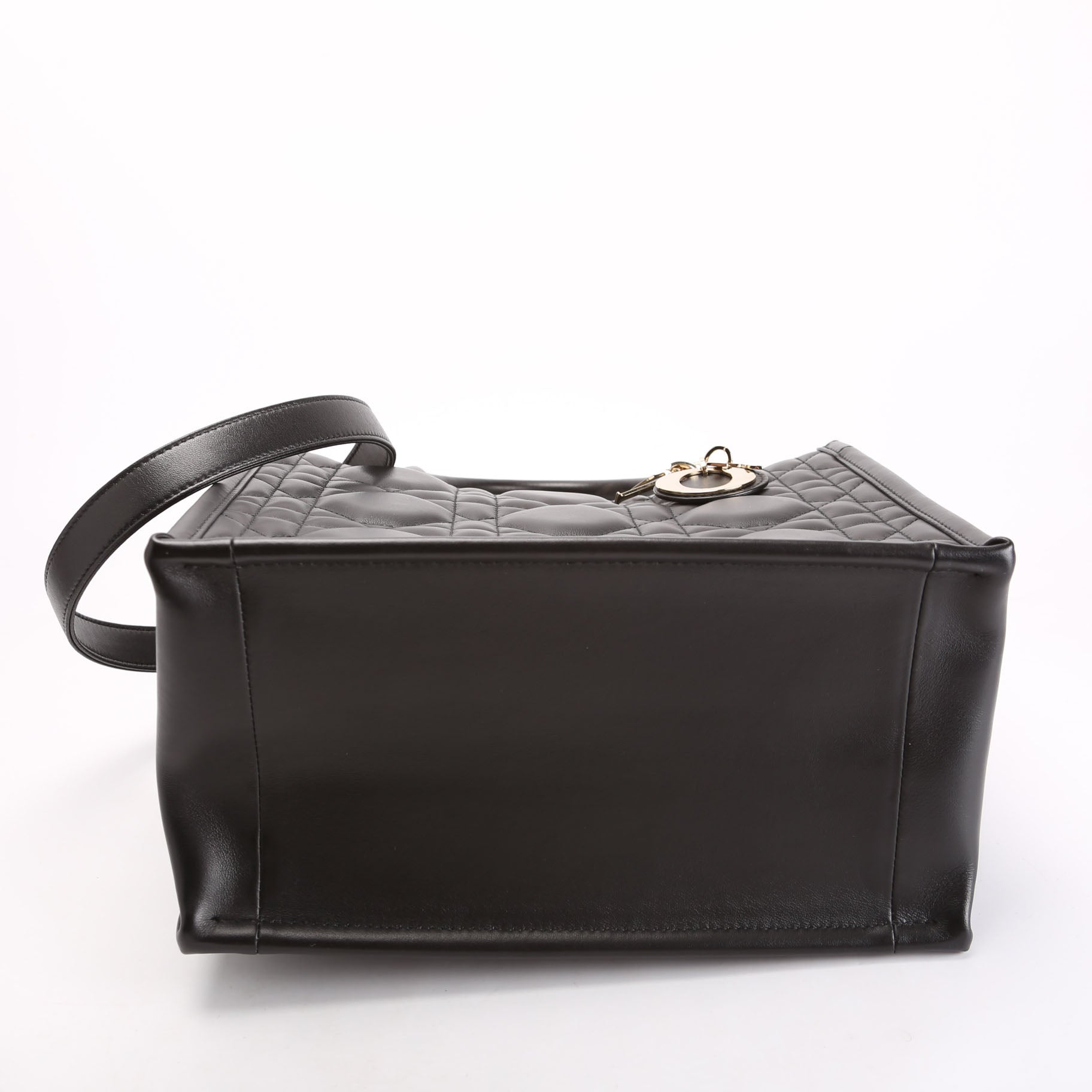 Book Tote Small Lambskin Cannage Black