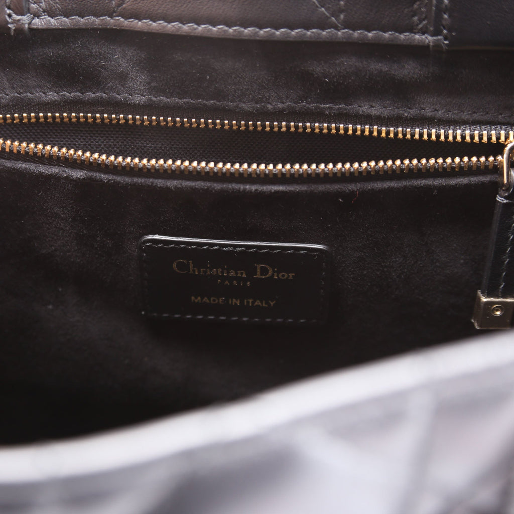 Book Tote Small Lambskin Cannage Black