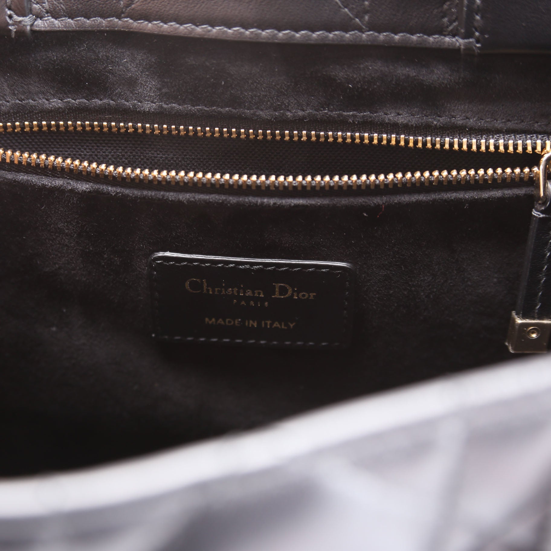 Book Tote Small Lambskin Cannage Black