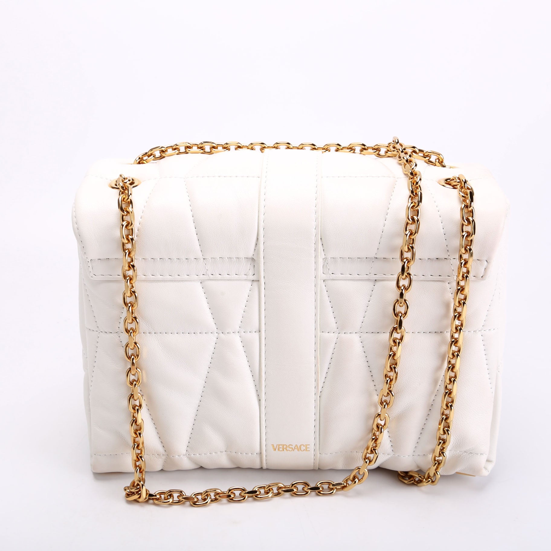 Kleio Quilted Shoulder Bag White