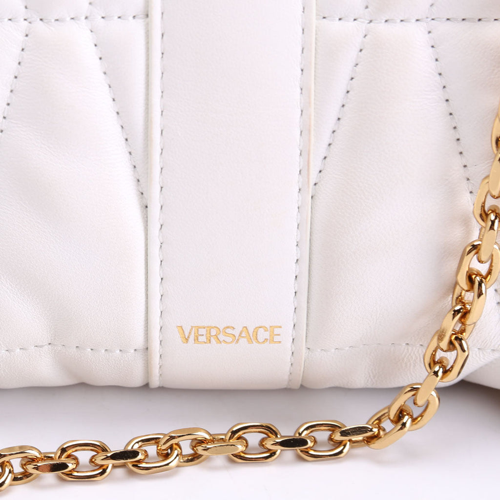 Kleio Quilted Shoulder Bag White
