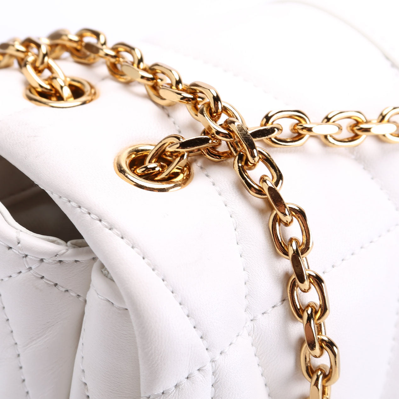 Kleio Quilted Shoulder Bag White