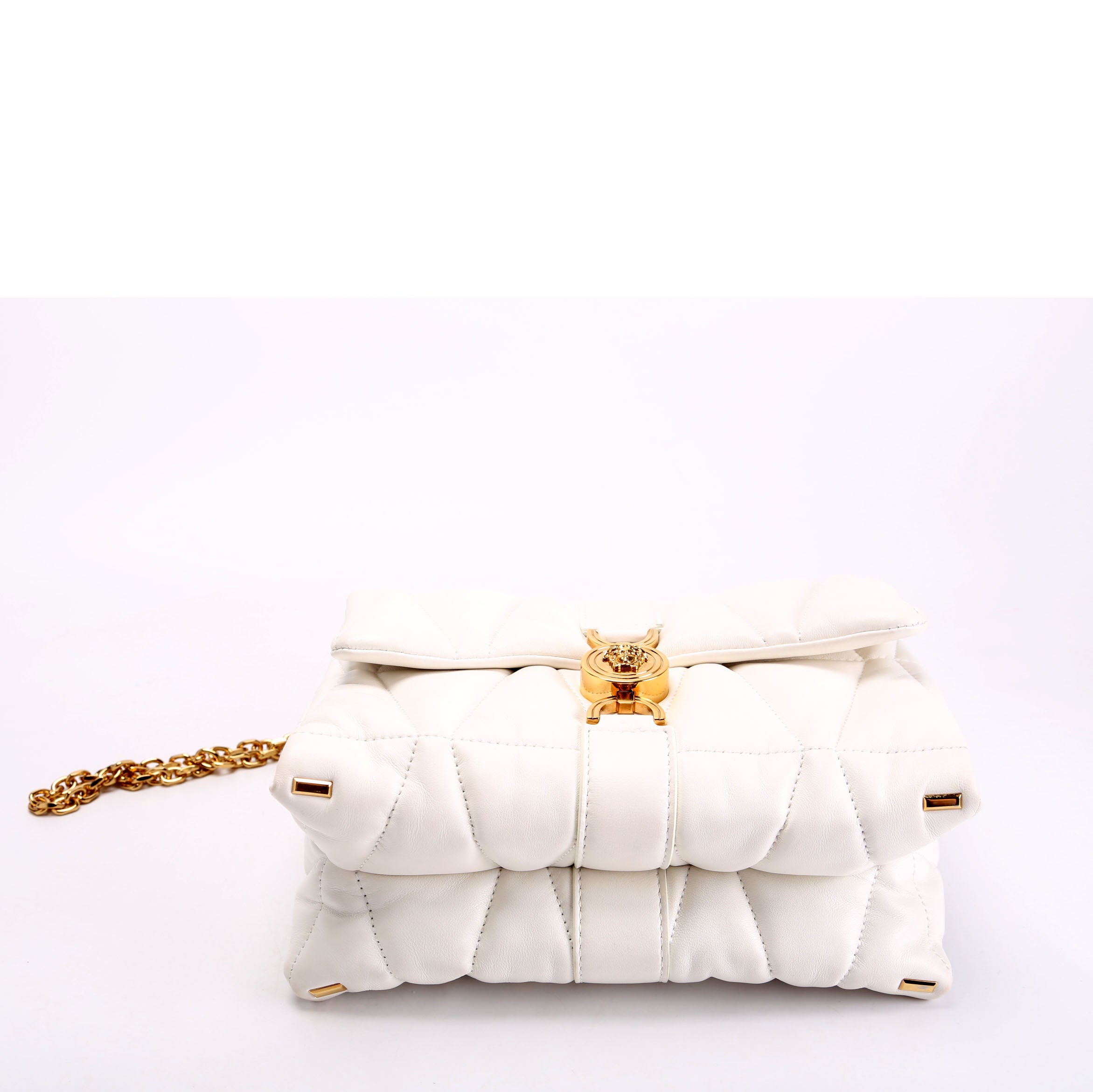 Kleio Quilted Shoulder Bag White
