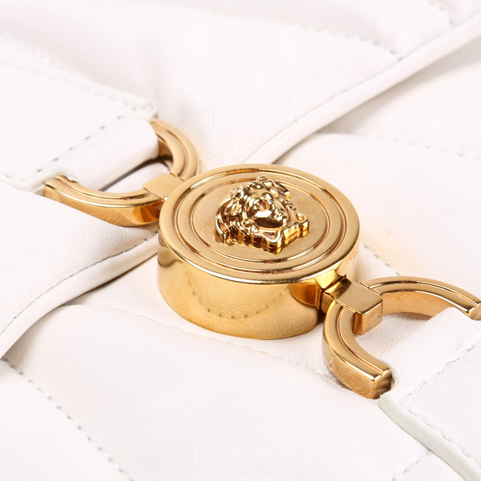 Kleio Quilted Shoulder Bag White