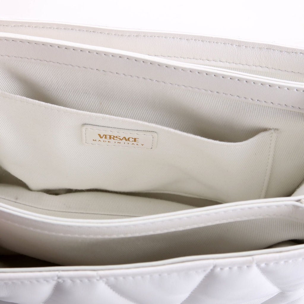 Kleio Quilted Shoulder Bag White