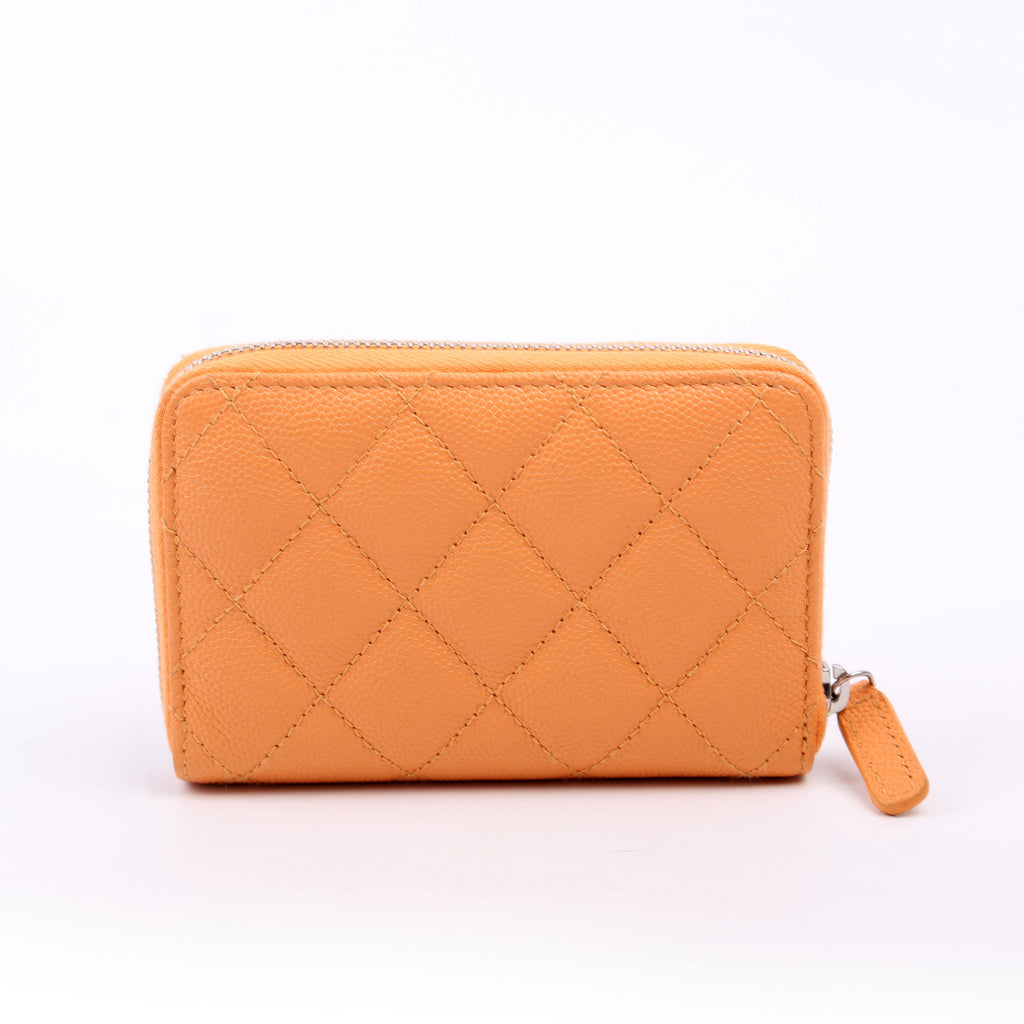 CC Flashy Zip Around Coin Purse Wallet 31M Orange/Pink