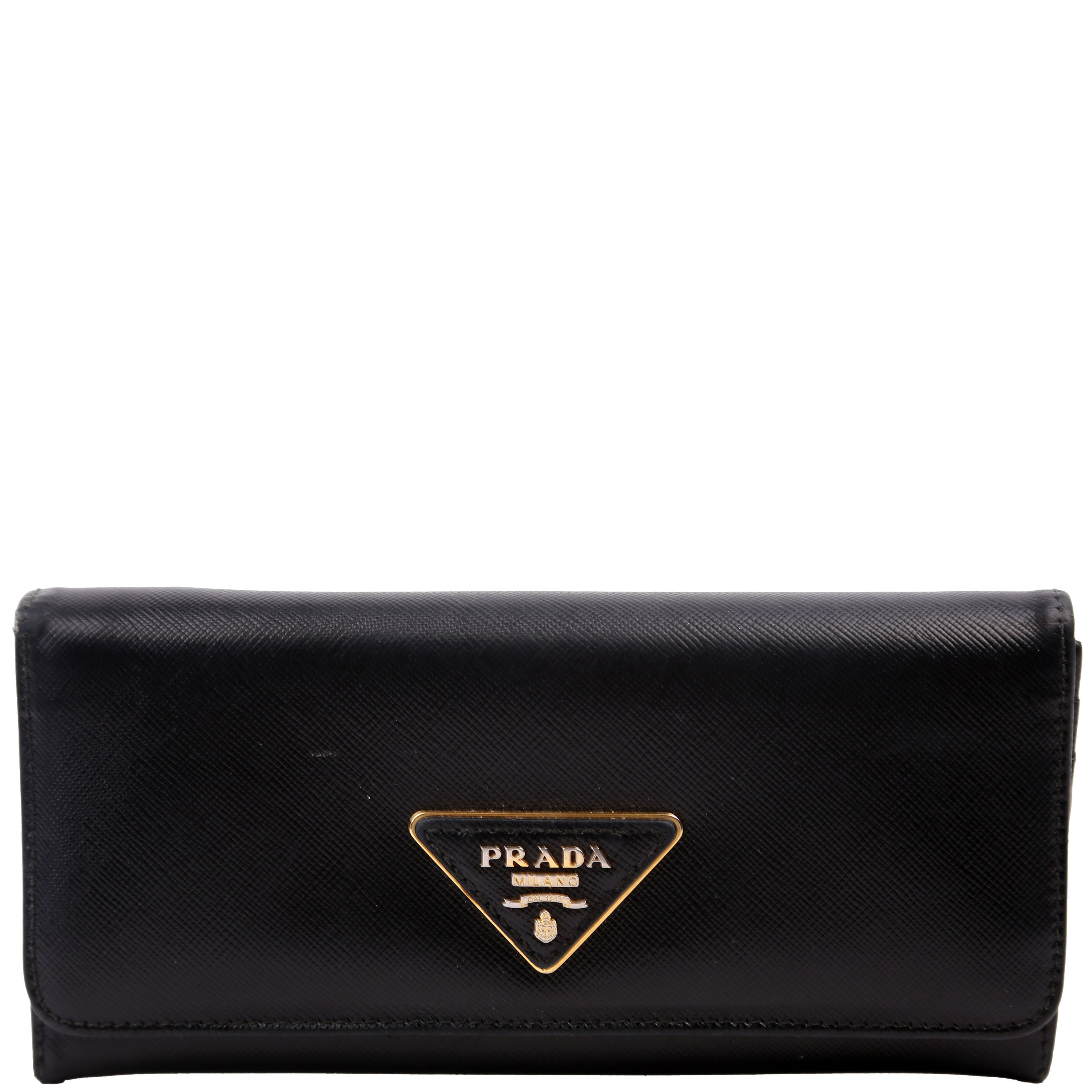 Saffiano Continental Wallet Black