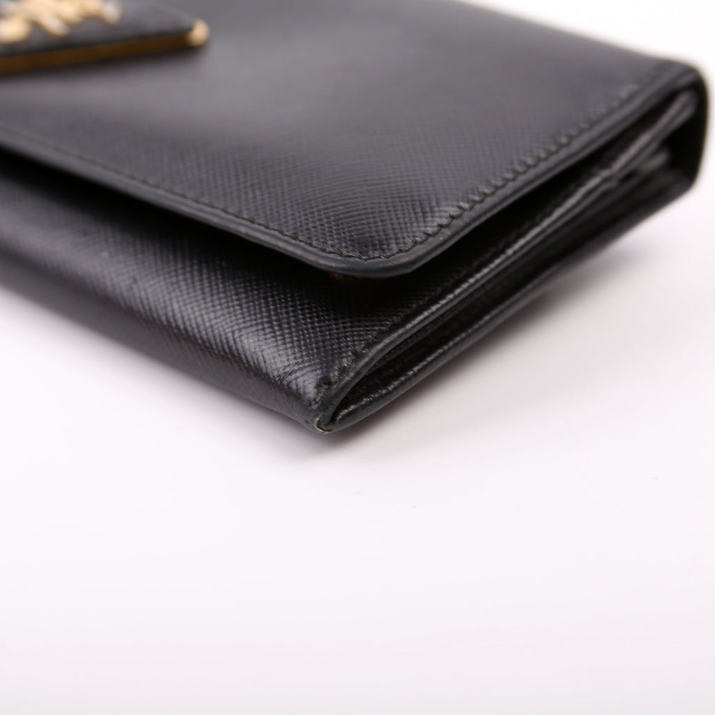 Saffiano Continental Wallet Black