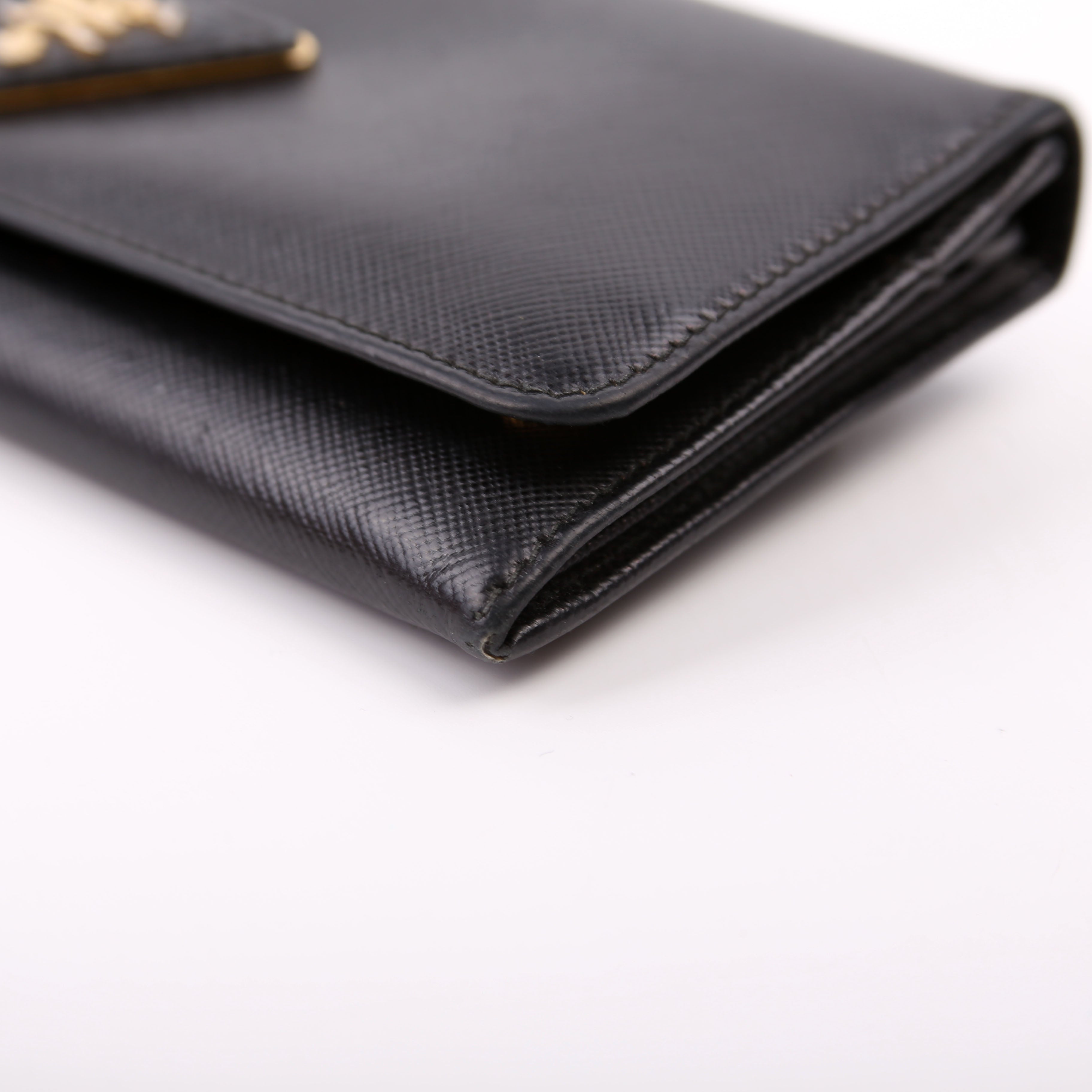 Saffiano Continental Wallet Black