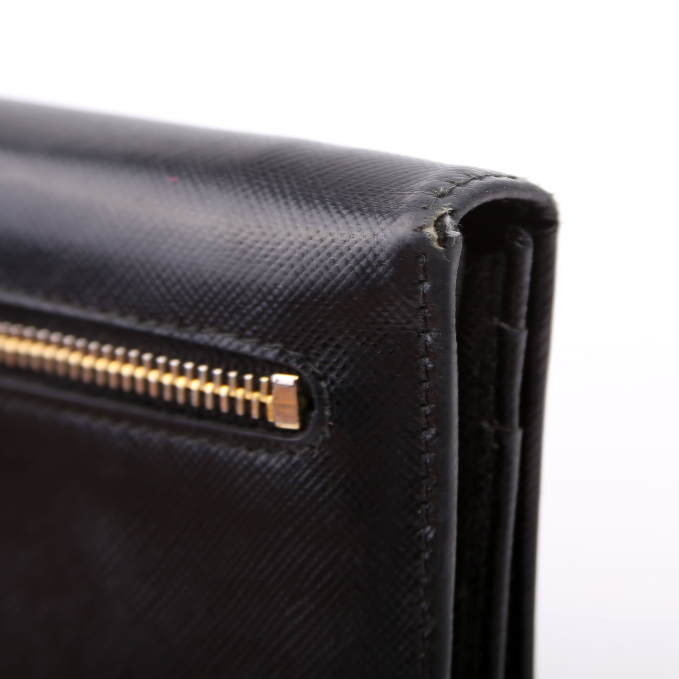 Saffiano Continental Wallet Black