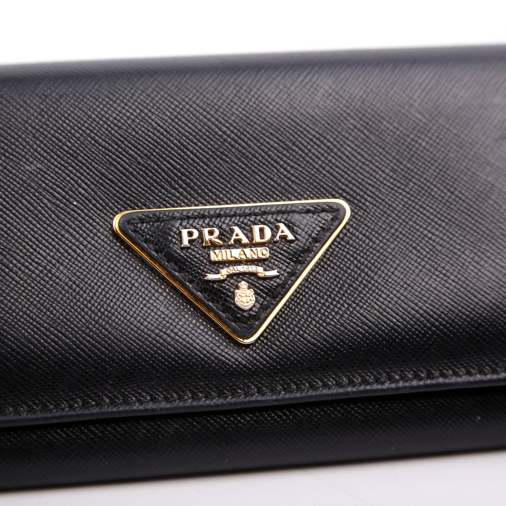 Saffiano Continental Wallet Black