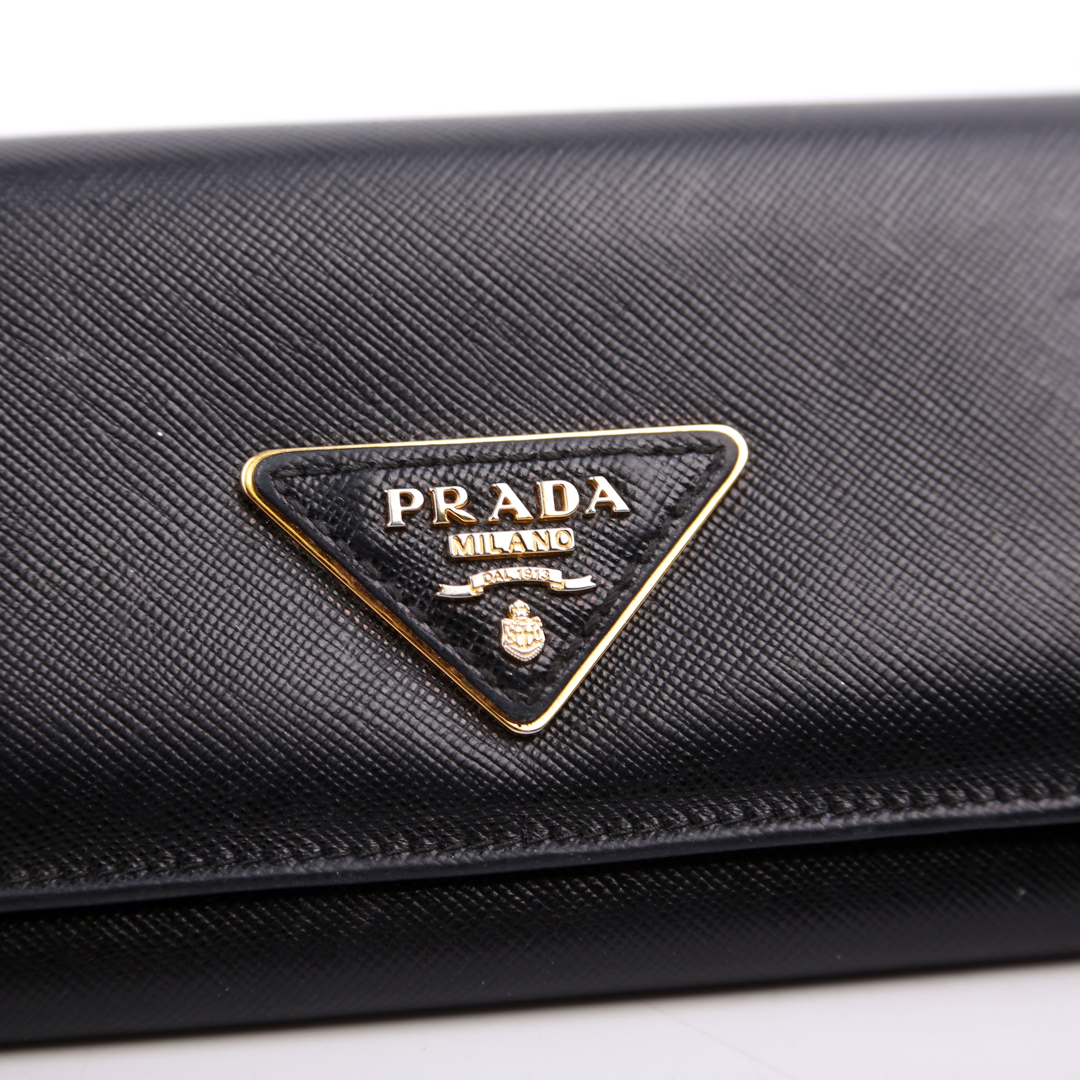 Saffiano Continental Wallet Black